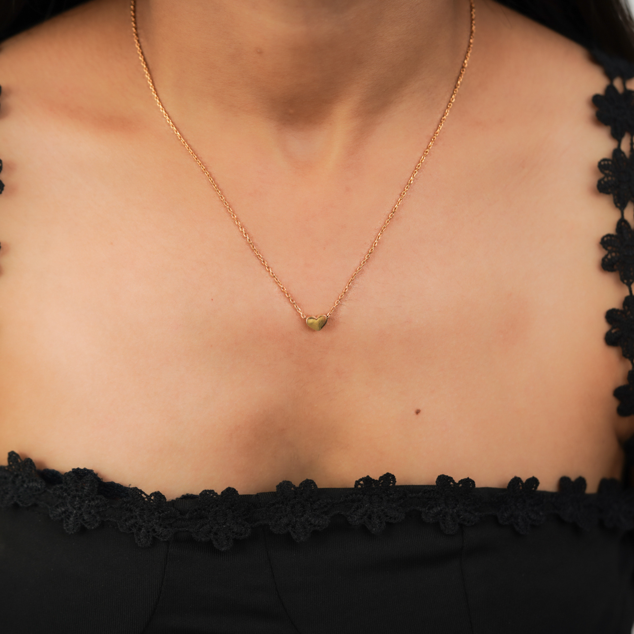 Elegant Yellow Gold Plated Heart Pendant
