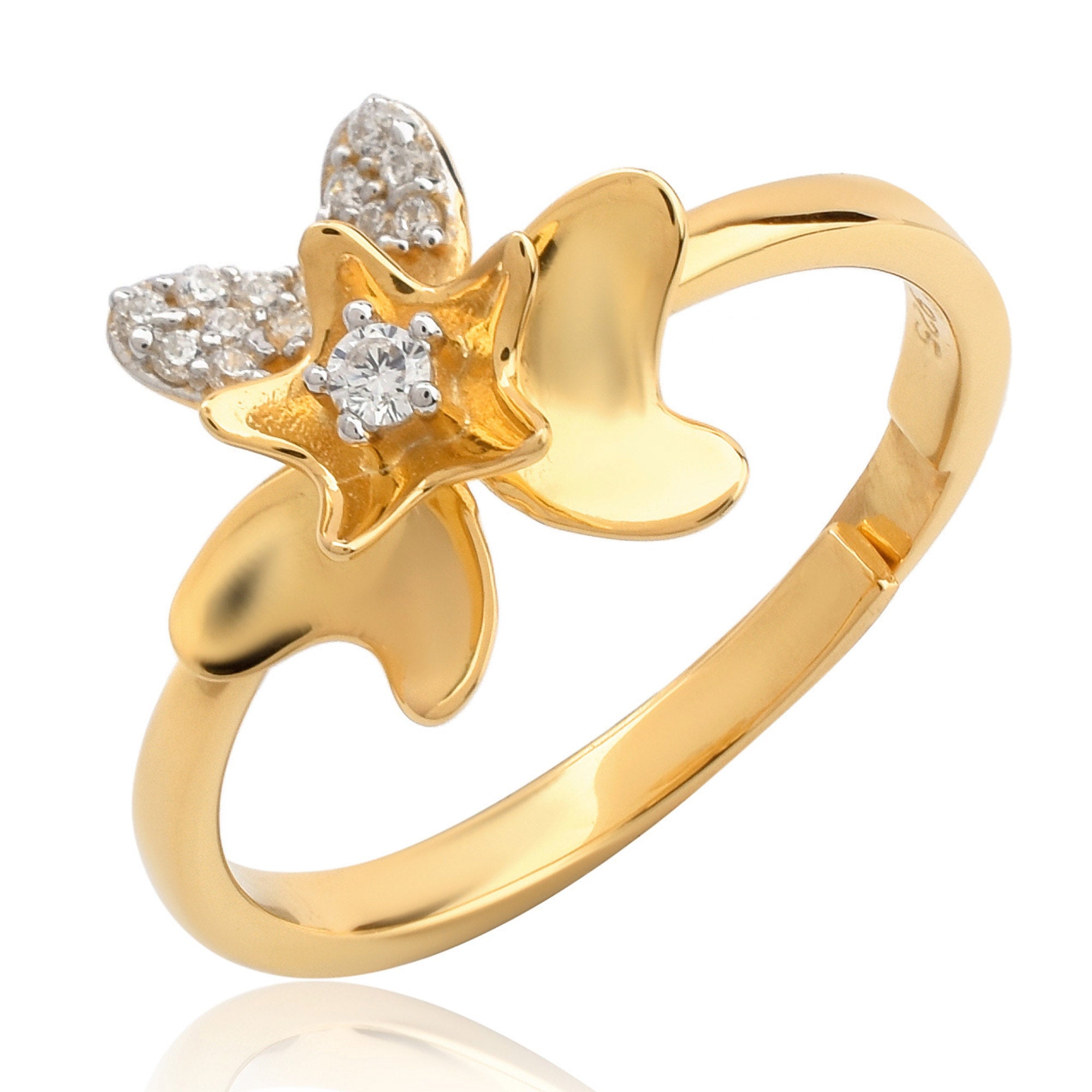 Nature Inspired Floral Diamond Ring
