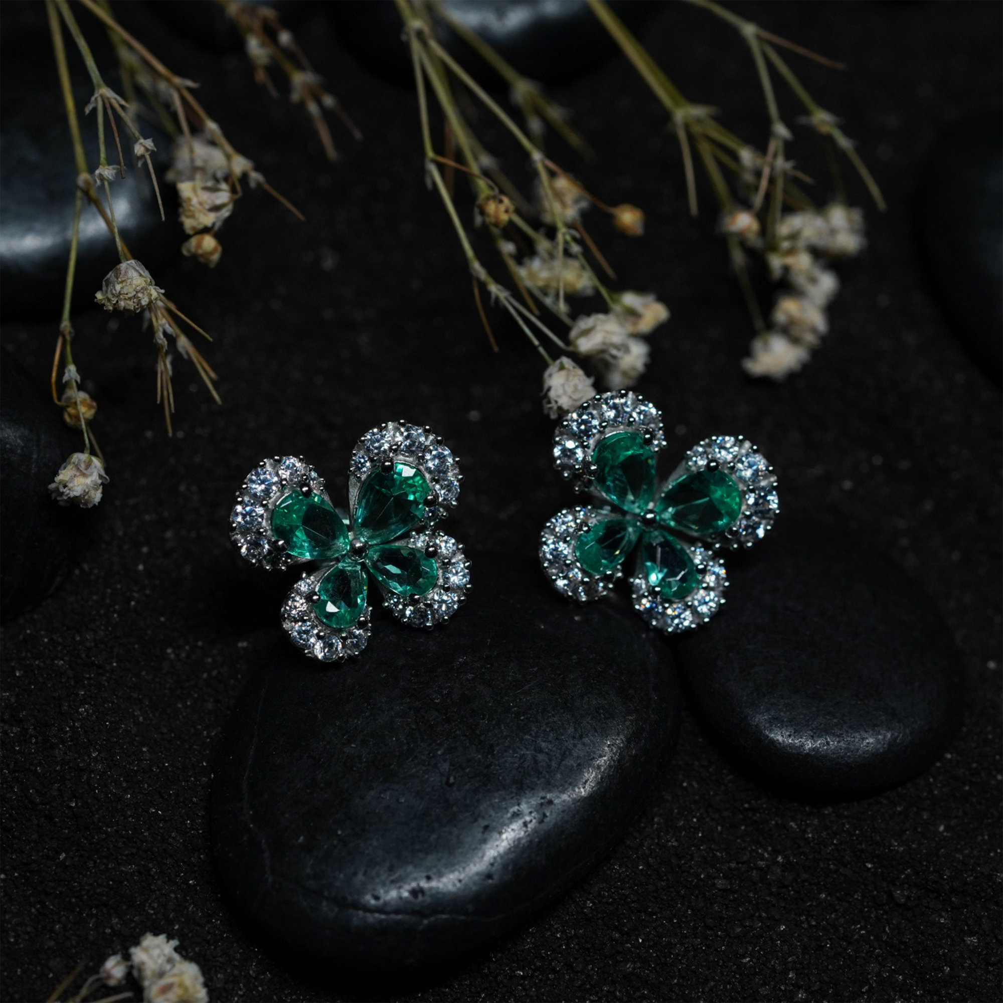 Spring Green Butterfly Earrings