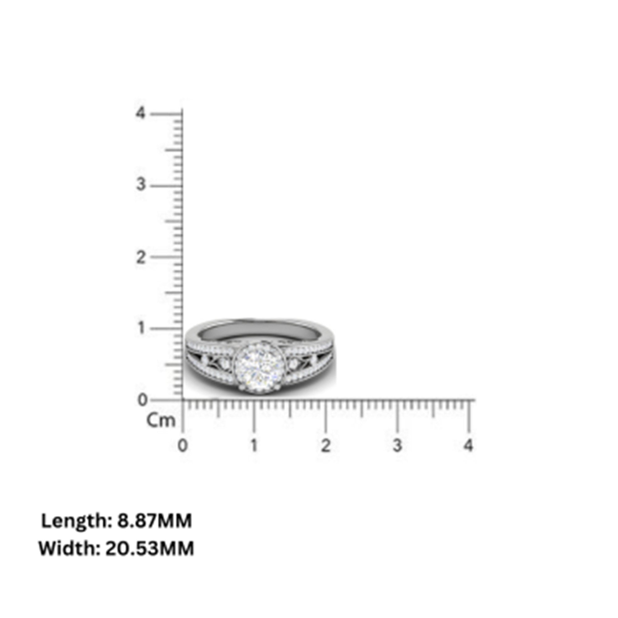 Round Diamond Halo Engagement Ring