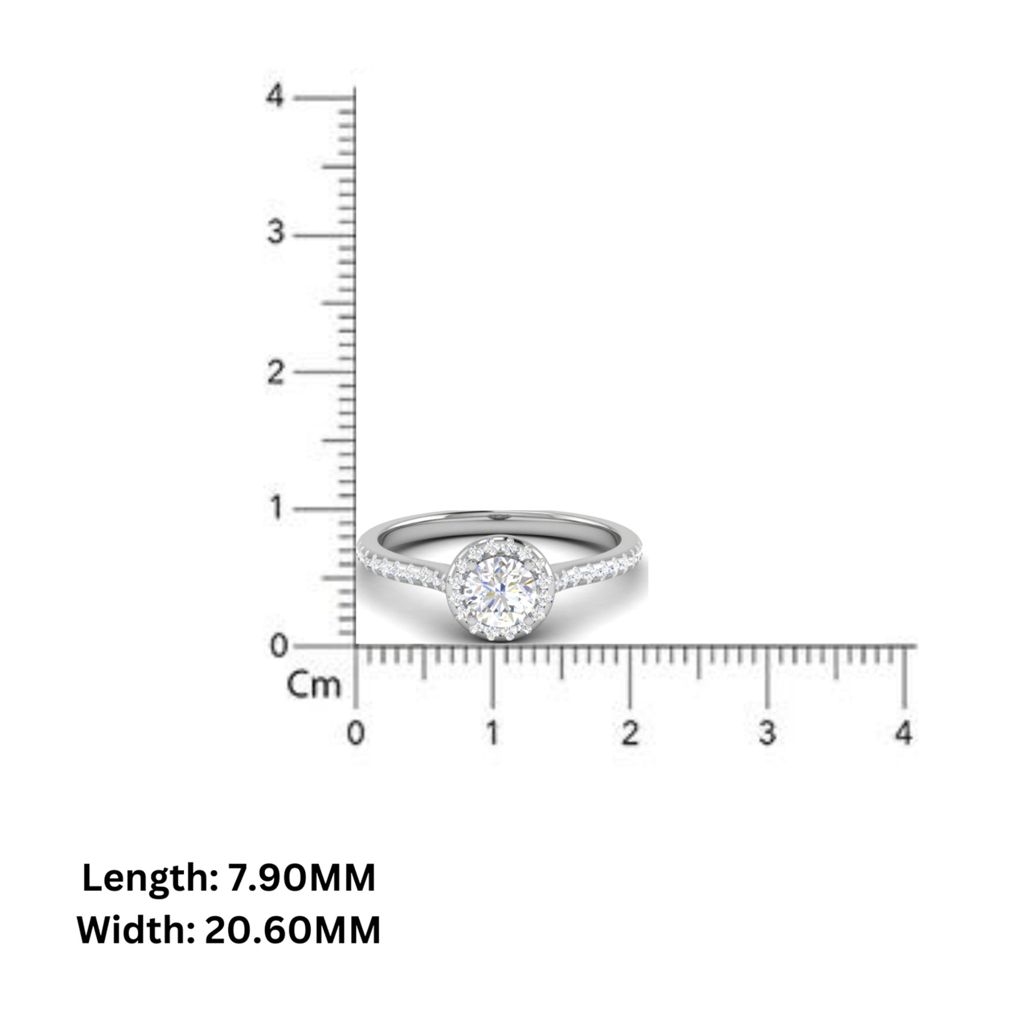 Classic Round Diamond Halo Ring