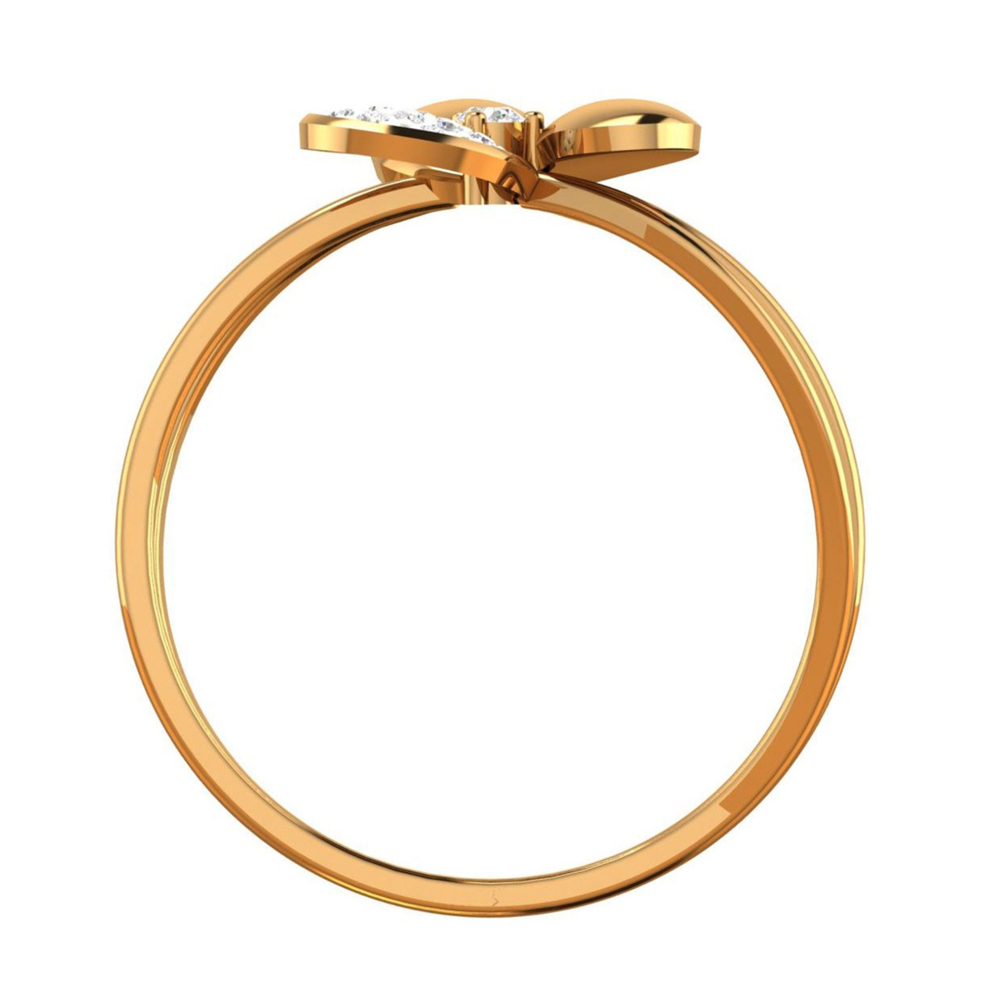 Adjustable Petal Spark Floral Ring