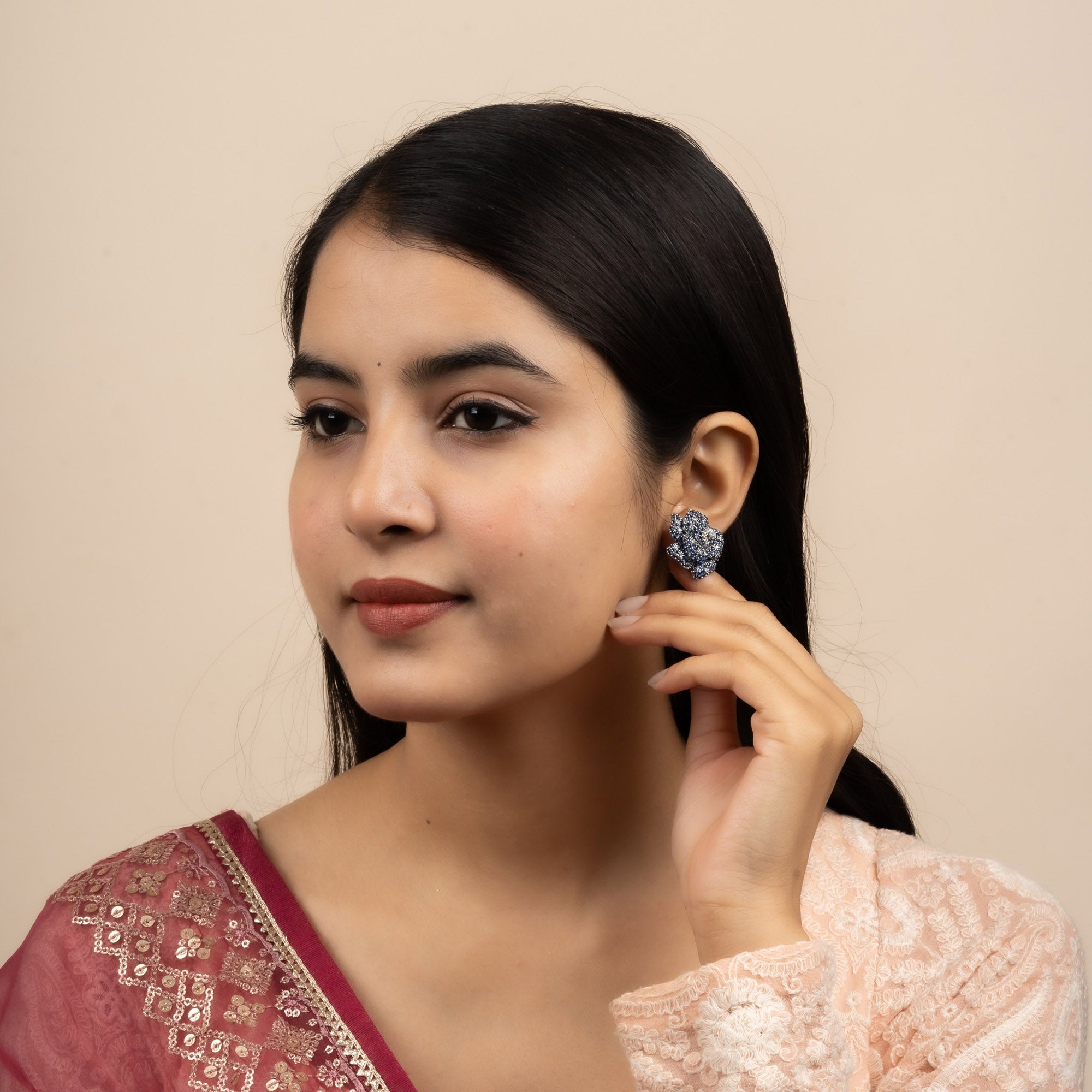 Sapphire Bloom Earrings