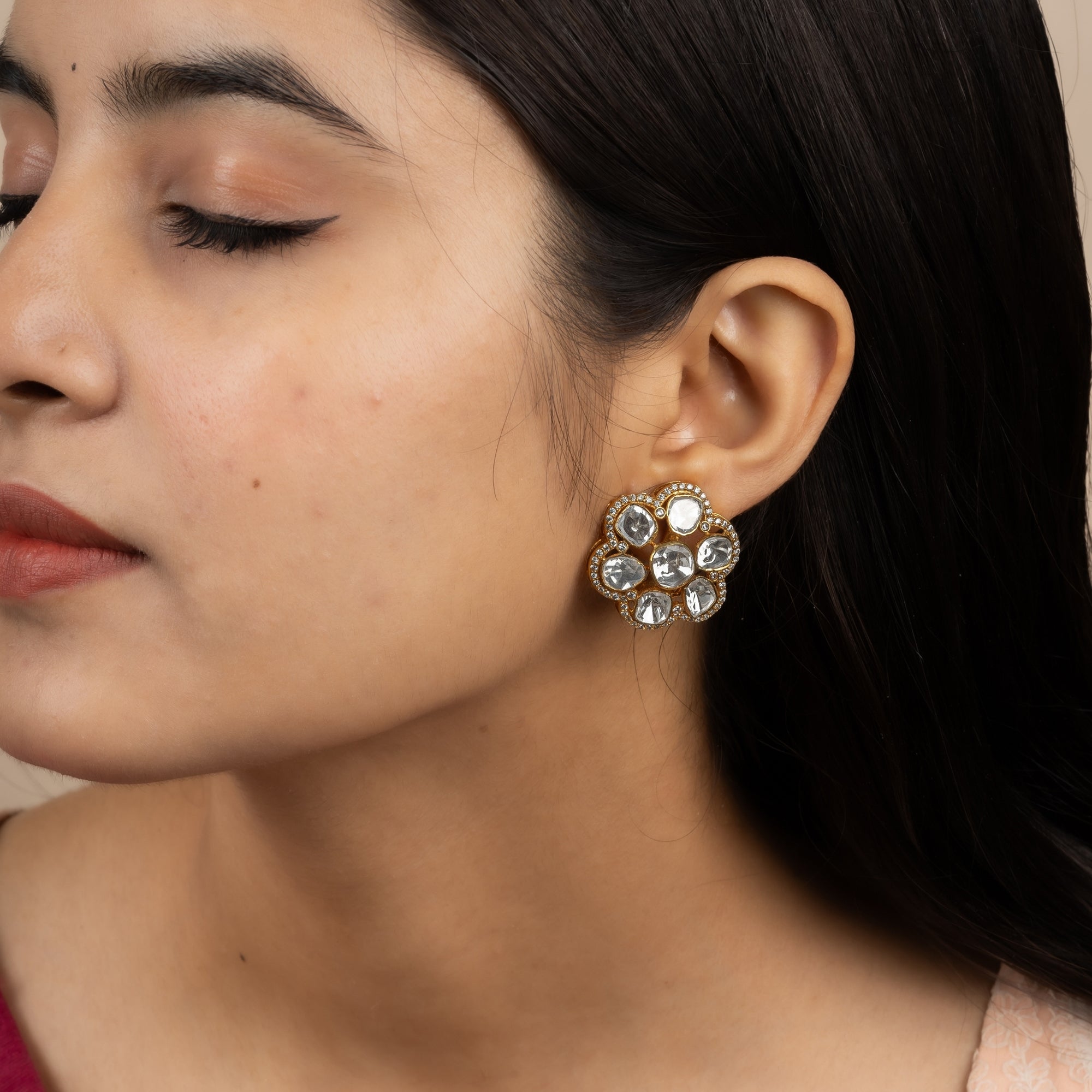 Floral Round Earring