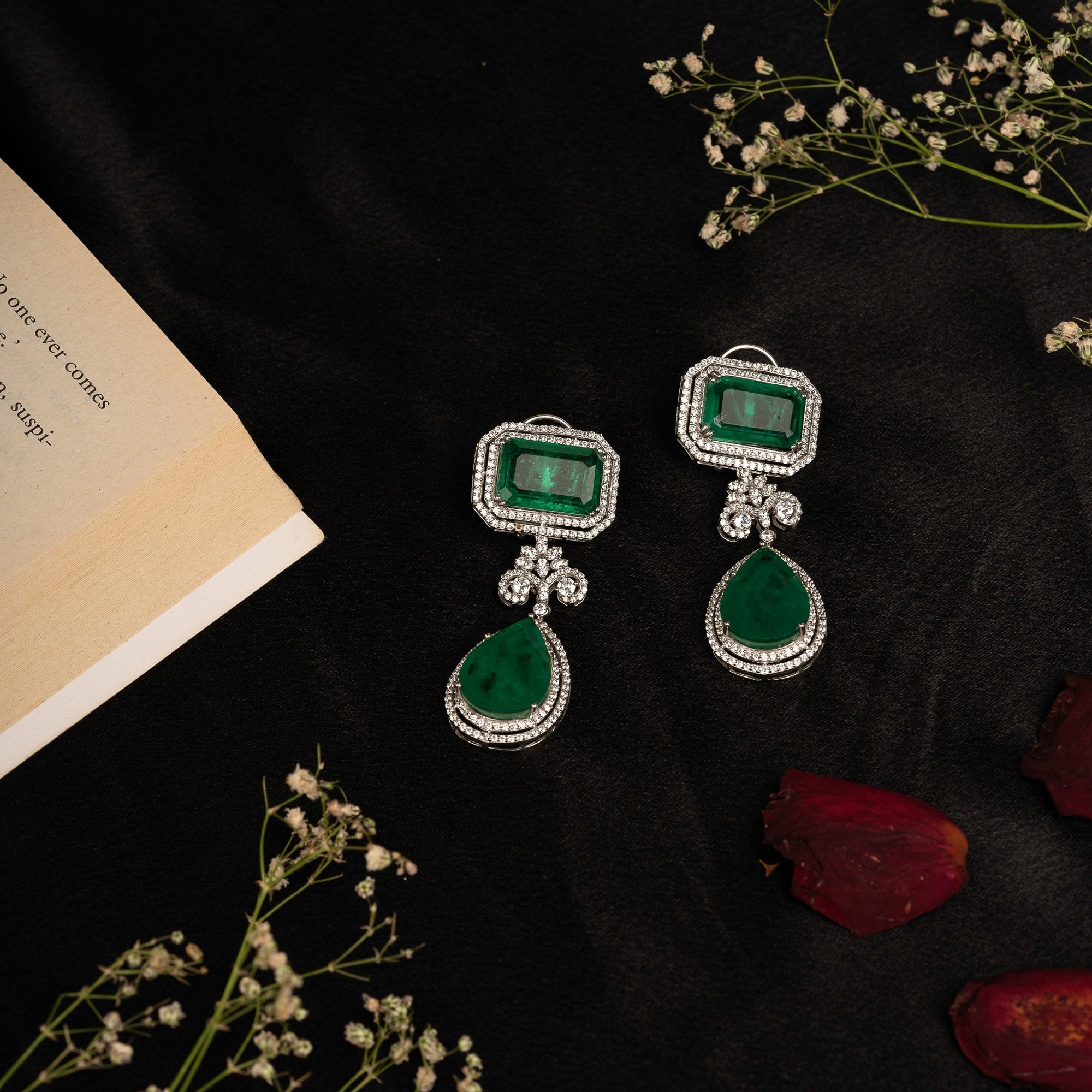 Emerald Drop Earring