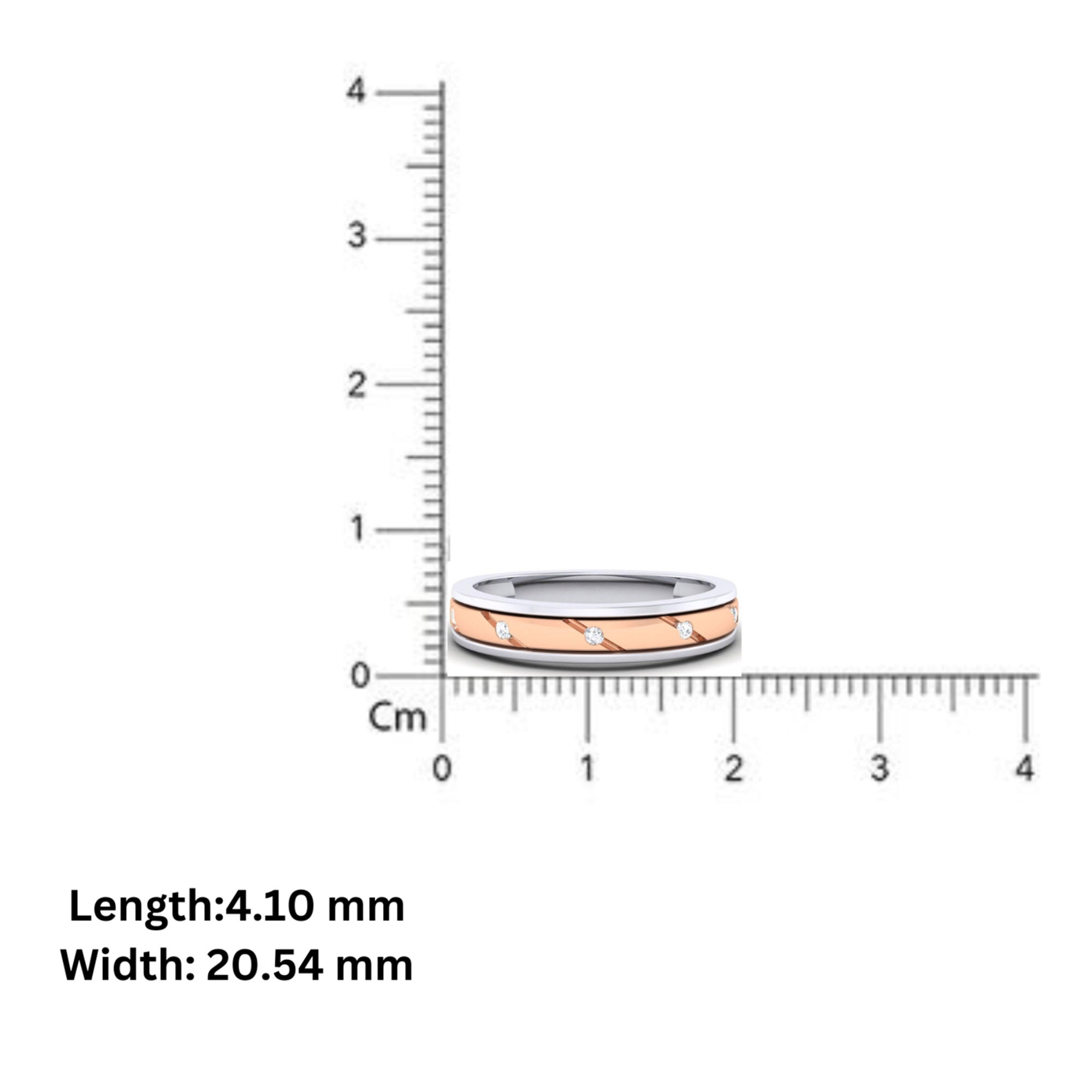 Elegant Unisex Band with Diamond Accents