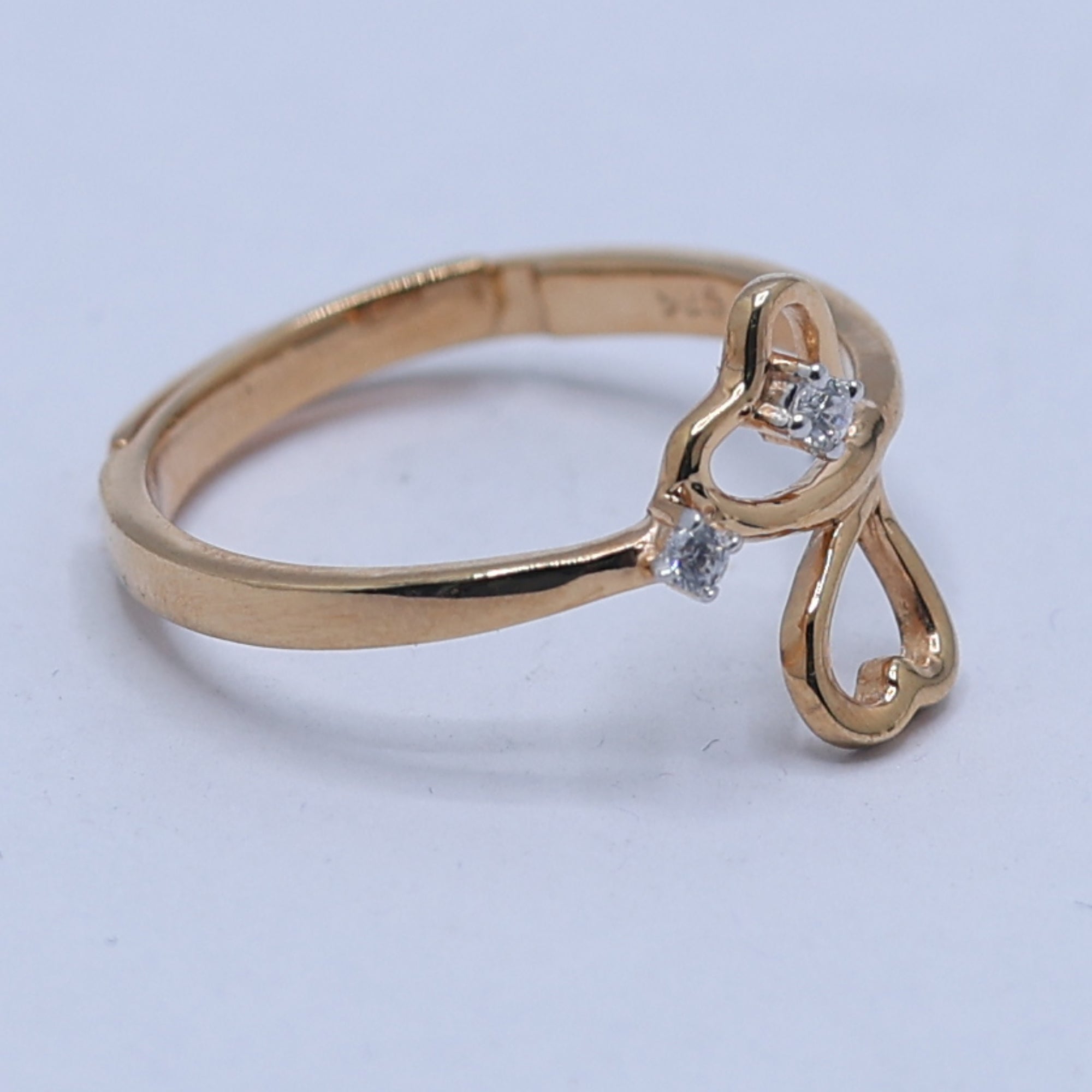 Gold Plated Double Heart Ring