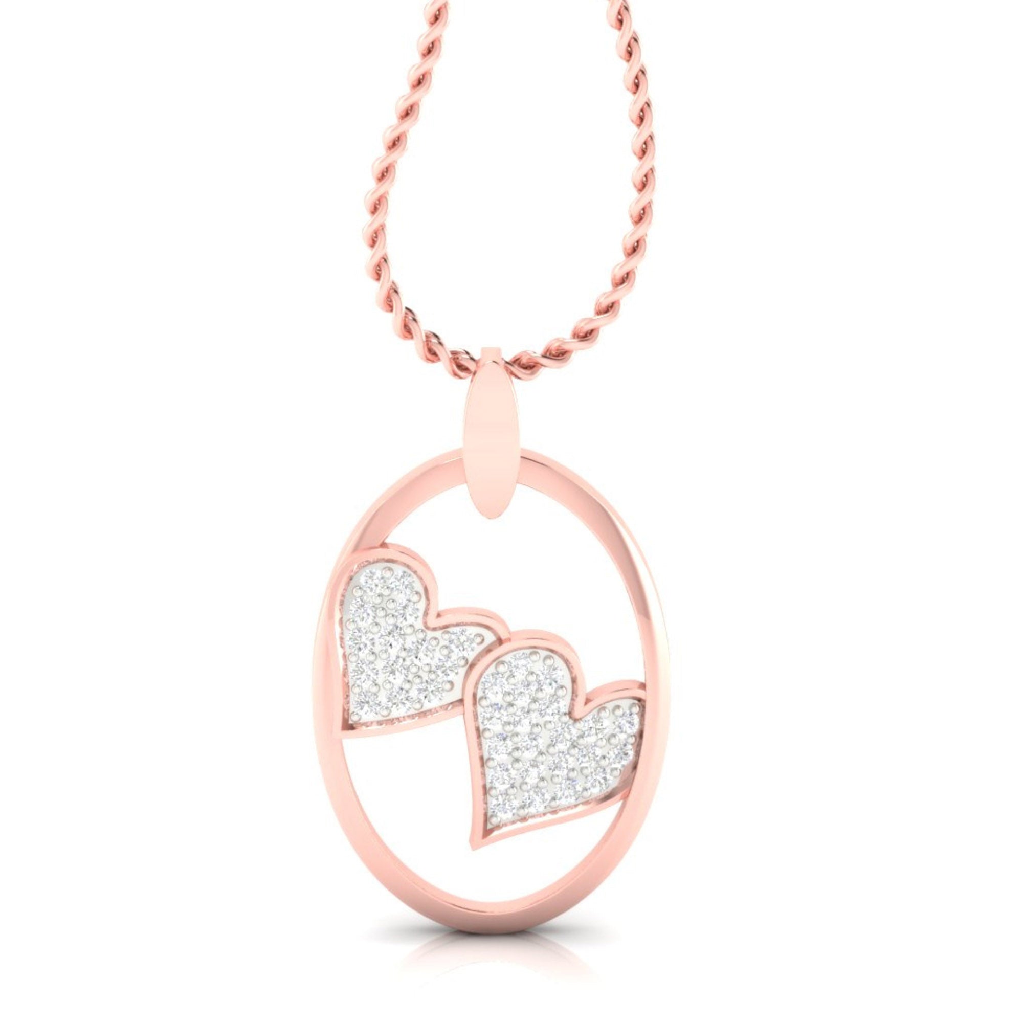Elegant Twin Heart Pendant