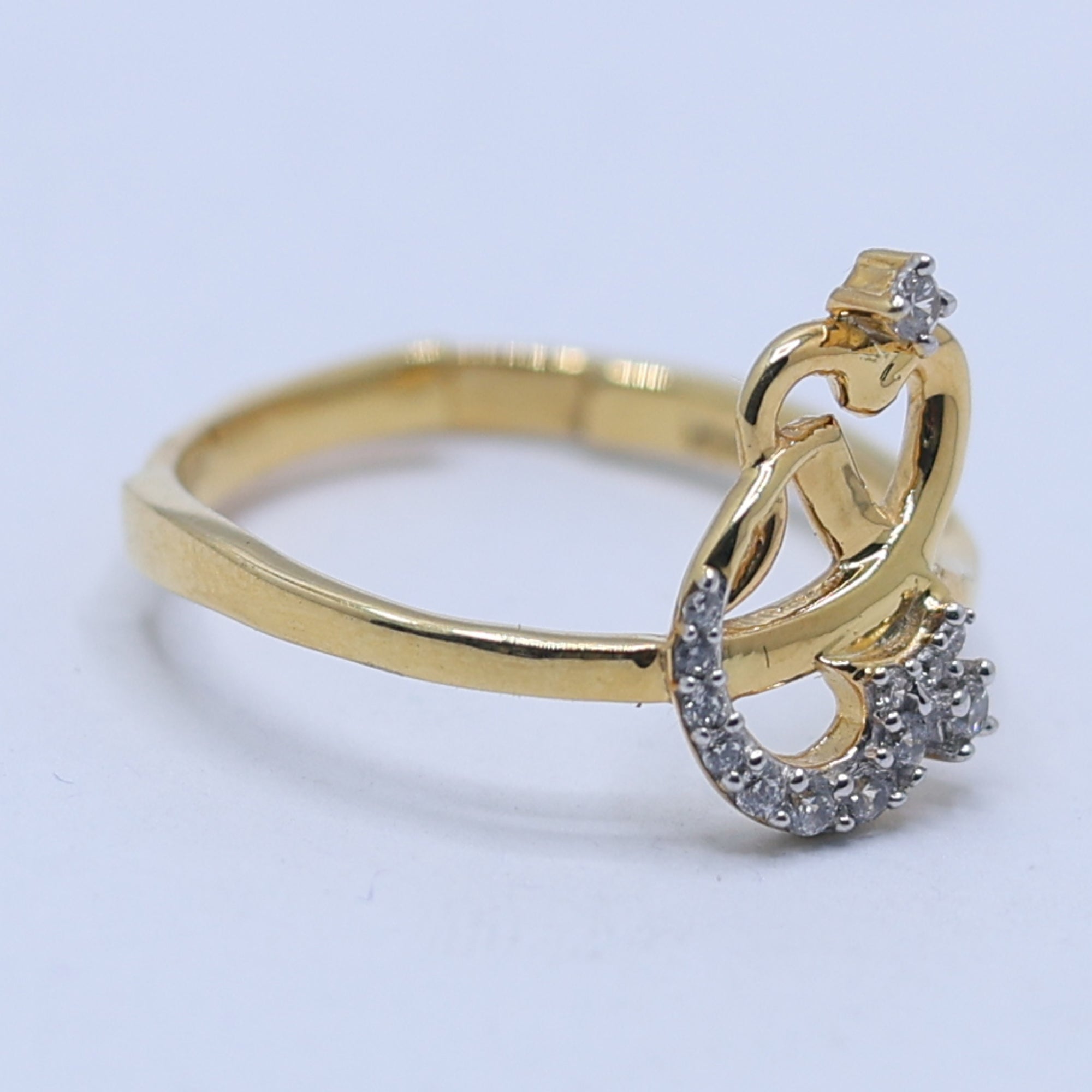 Intertwined Heart Diamond Ring