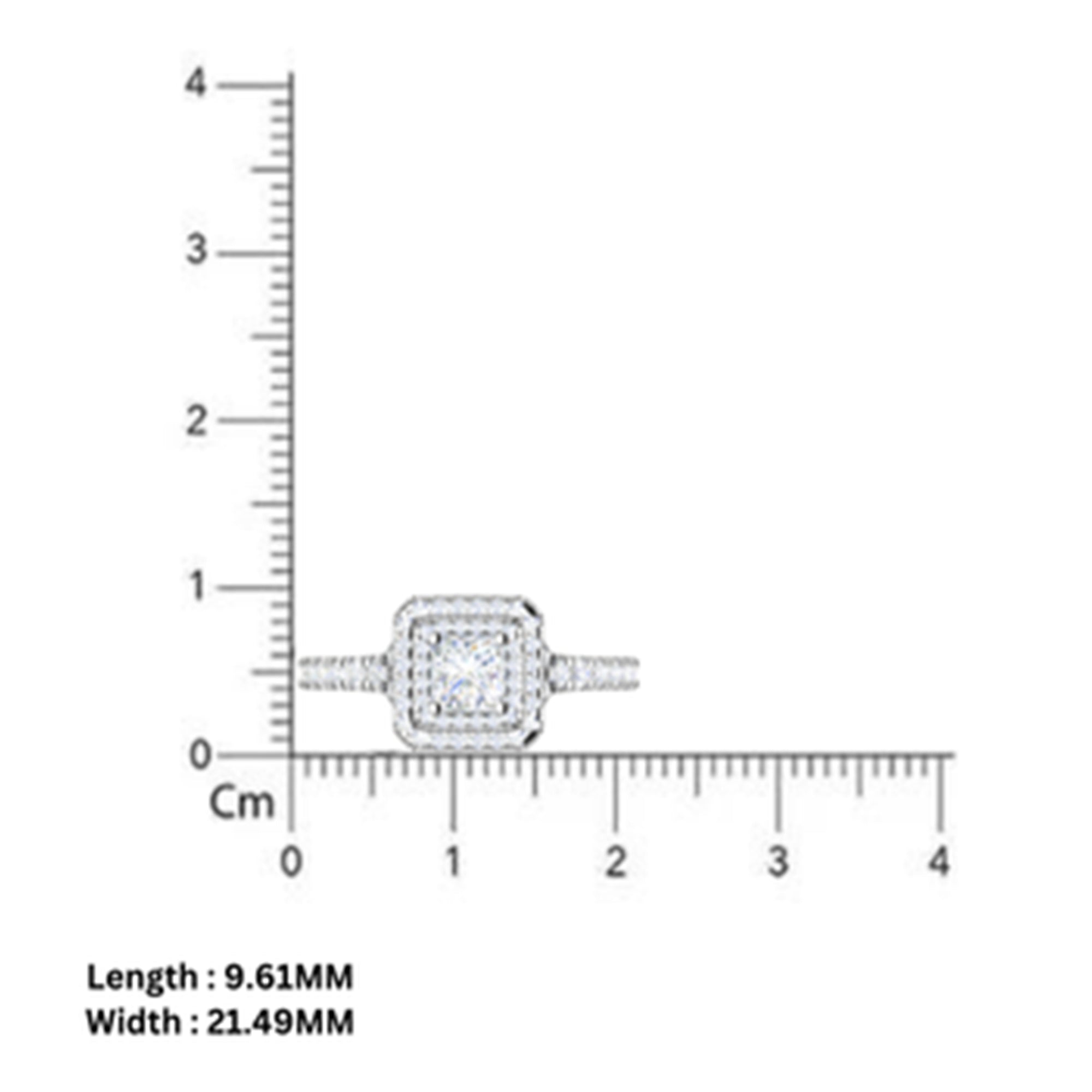 Solitaire American Diamond Halo Ring