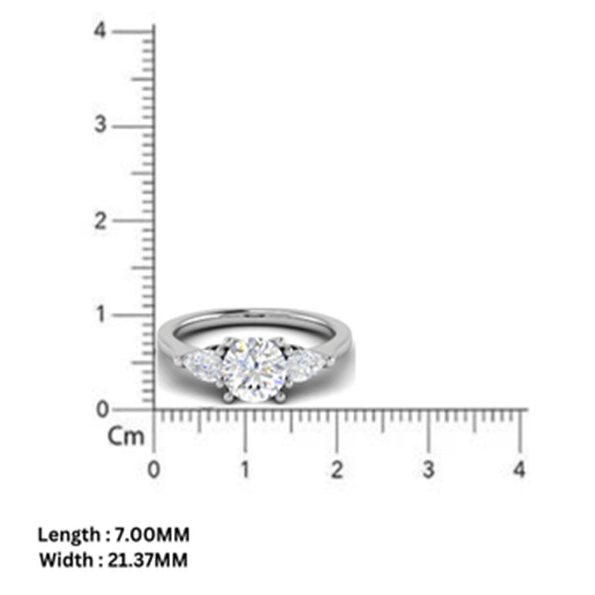 Trio Diamond Adjustable Ring