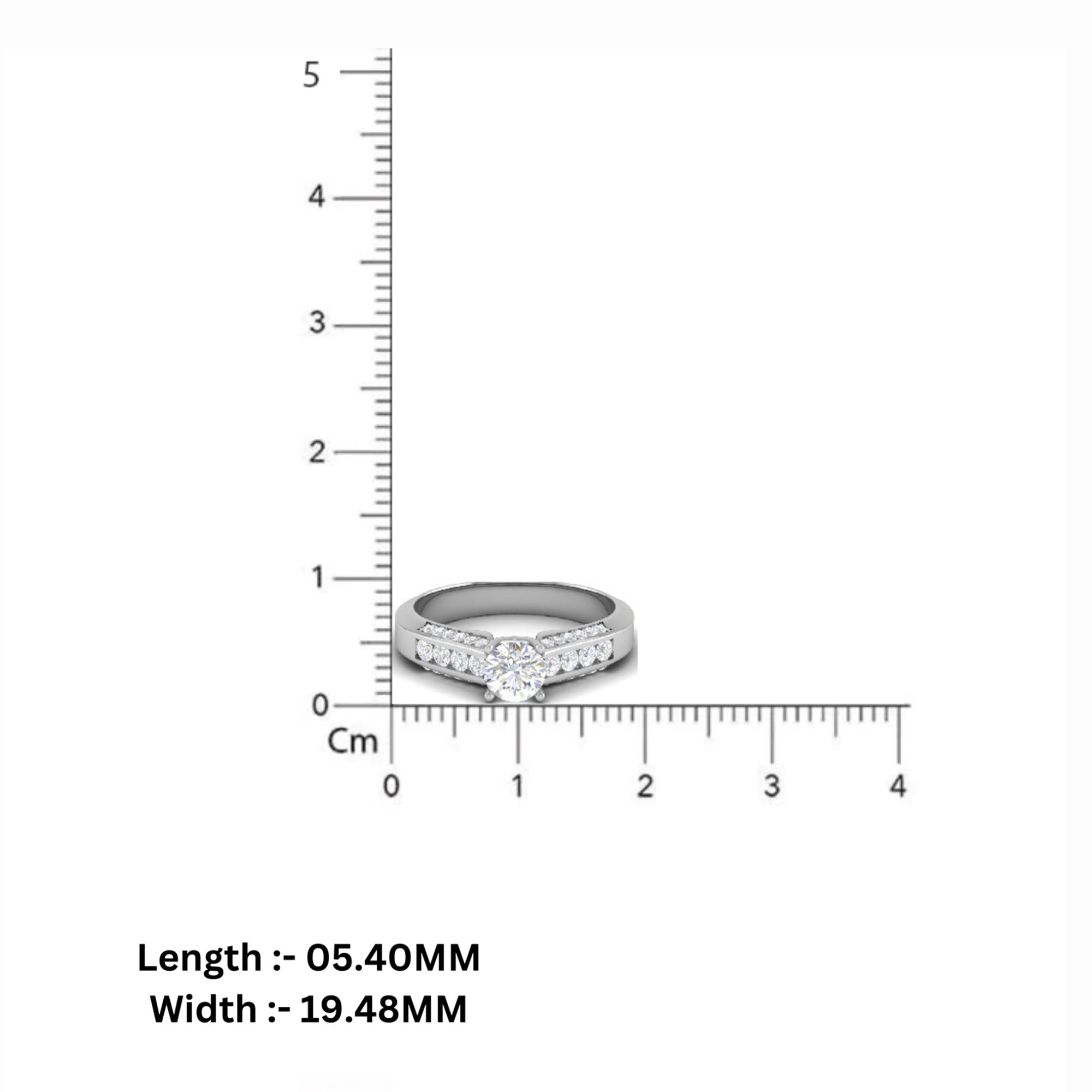 Sterling Silver Channel Set Ring