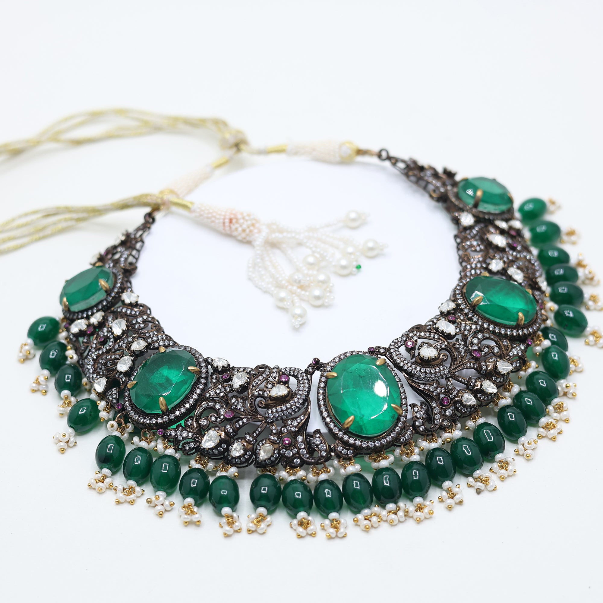 Antique Plated Vintage Kundan Necklace