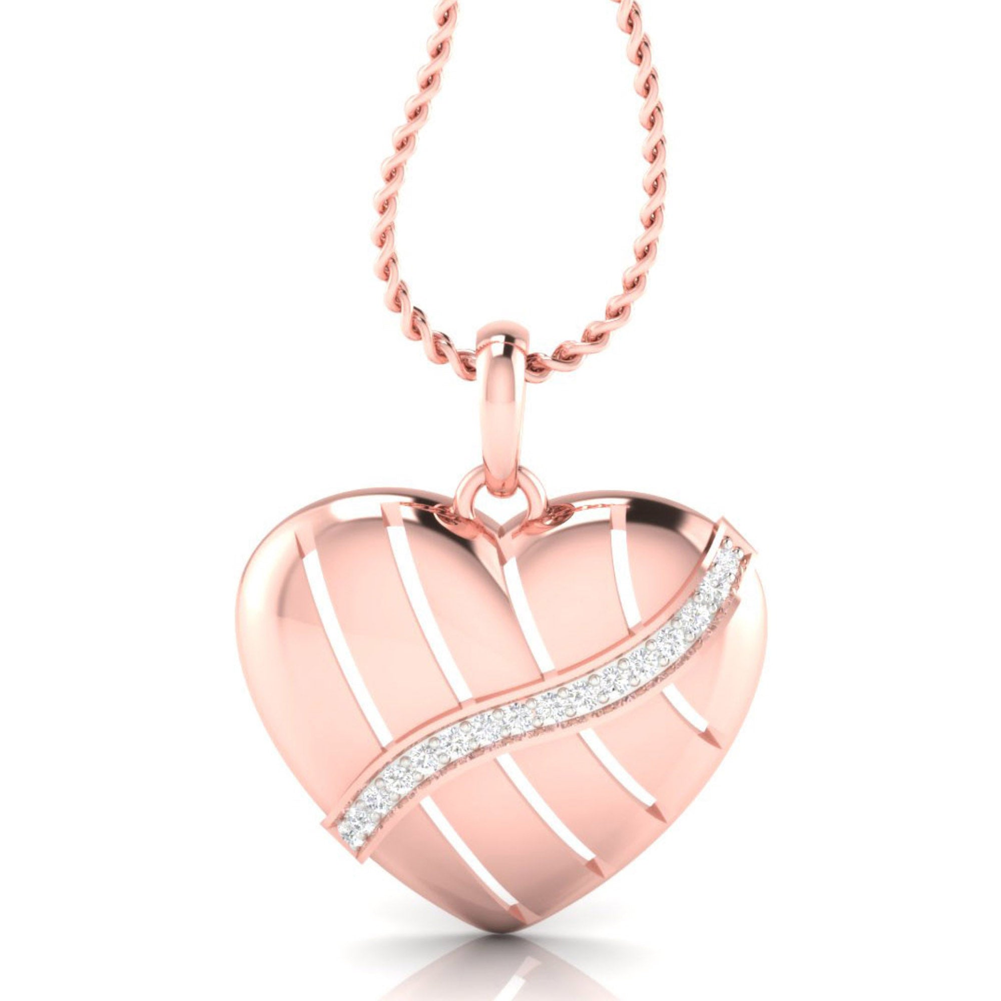 Rose Gold Plated Heart Pendant