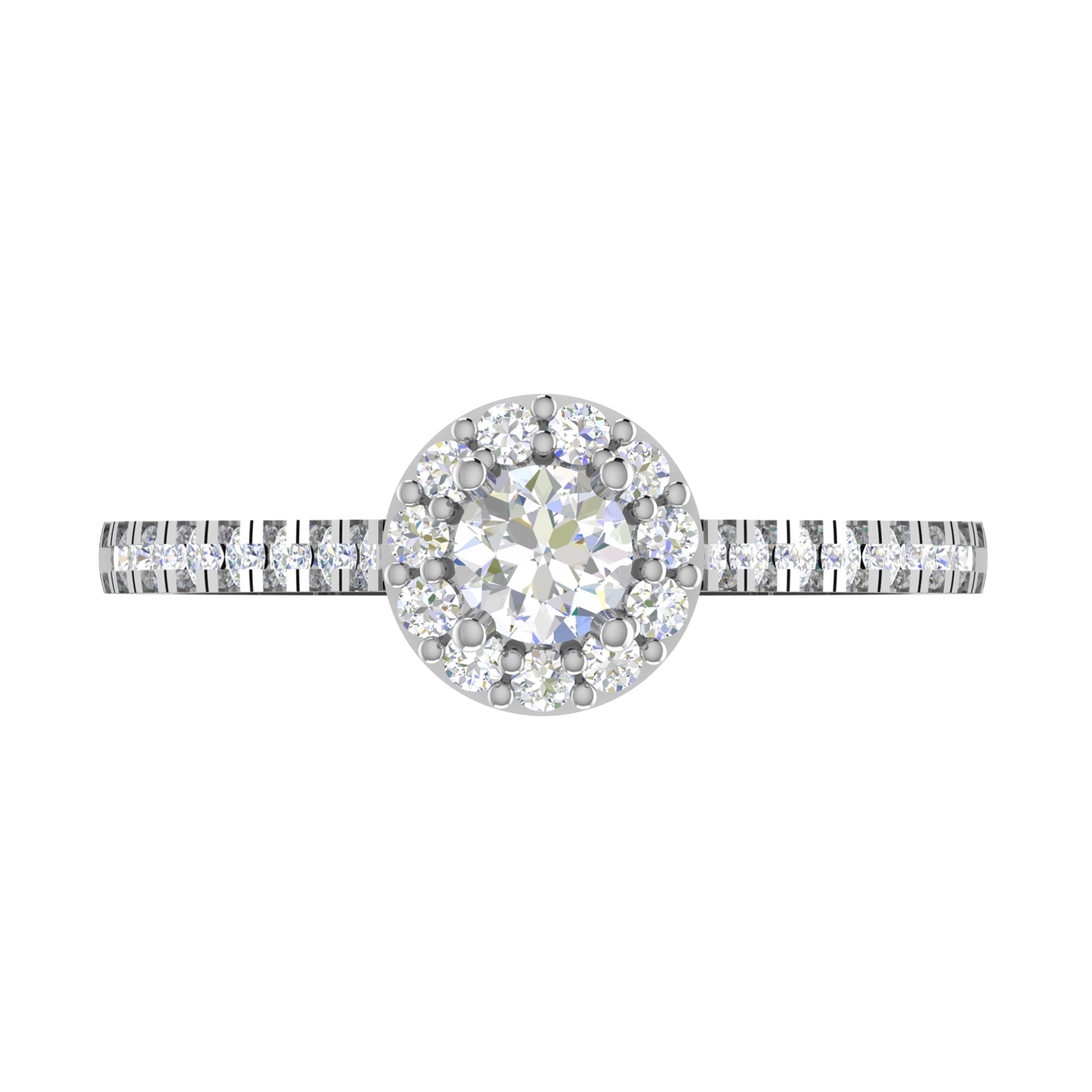Classic Halo Diamond Ring