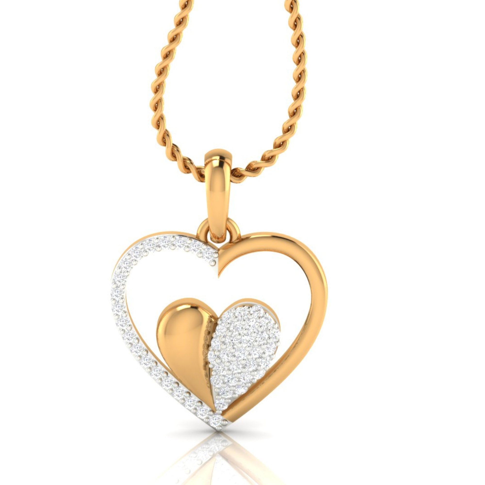 Diamond Accented Heart Pendant