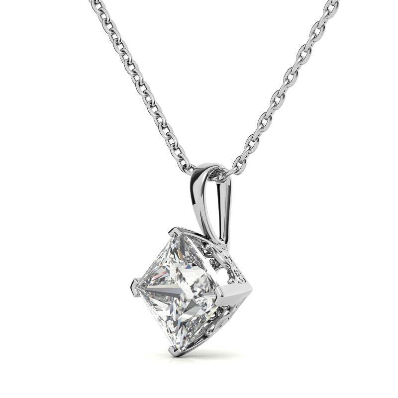 925 Sterling Silver Enchanting Solitaire Pendant AUS-651 - Auory