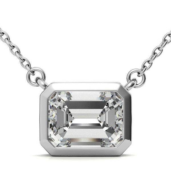 925 Sterling Silver Glamour Solitaire Pendant AUS-654 - Auory