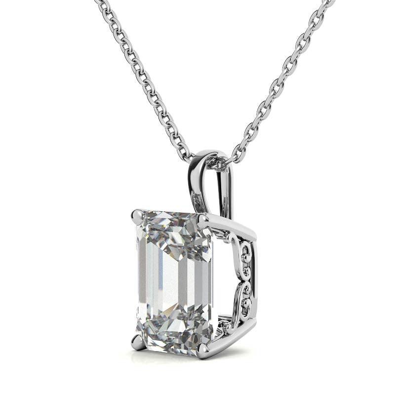 925 Sterling Silver Graceful Solitaire Pendant AUS-652 - Auory