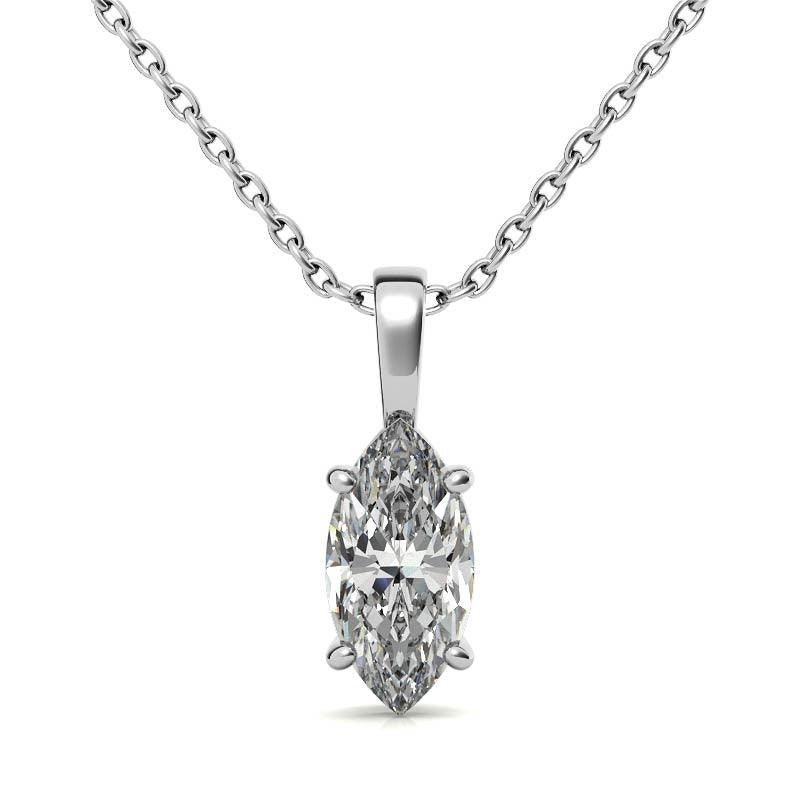 925 Sterling Silver Round Elegance Solitaire Pendant AUS-670 - Auory