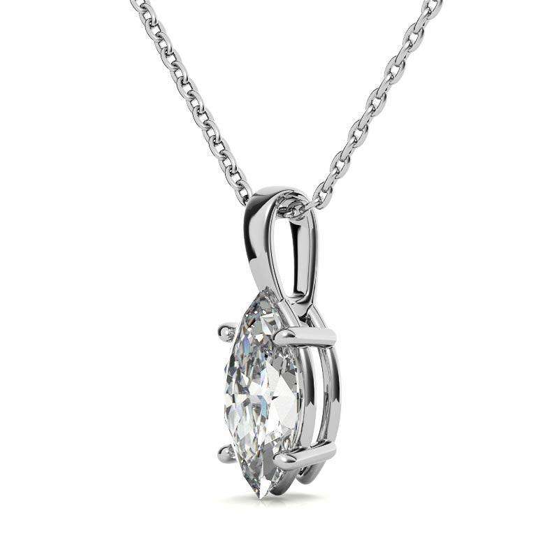 925 Sterling Silver Round Elegance Solitaire Pendant AUS-670 - Auory