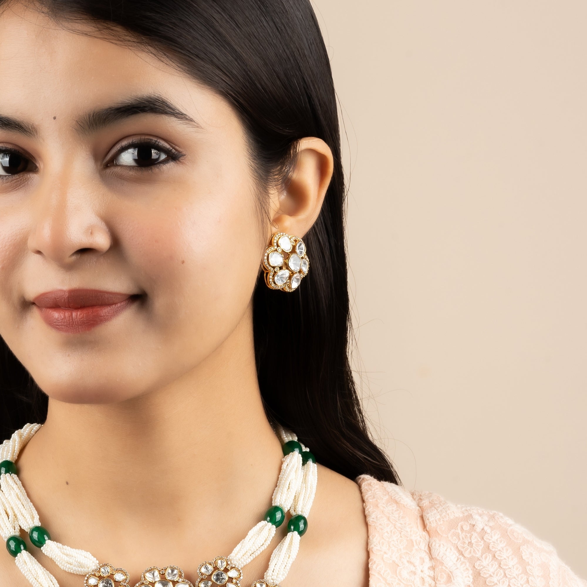 Traditional Polki Necklace Set for Women