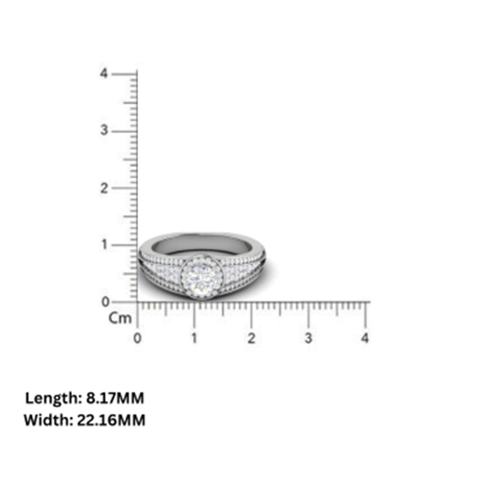 Sterling Silver Diamond Halo Ring