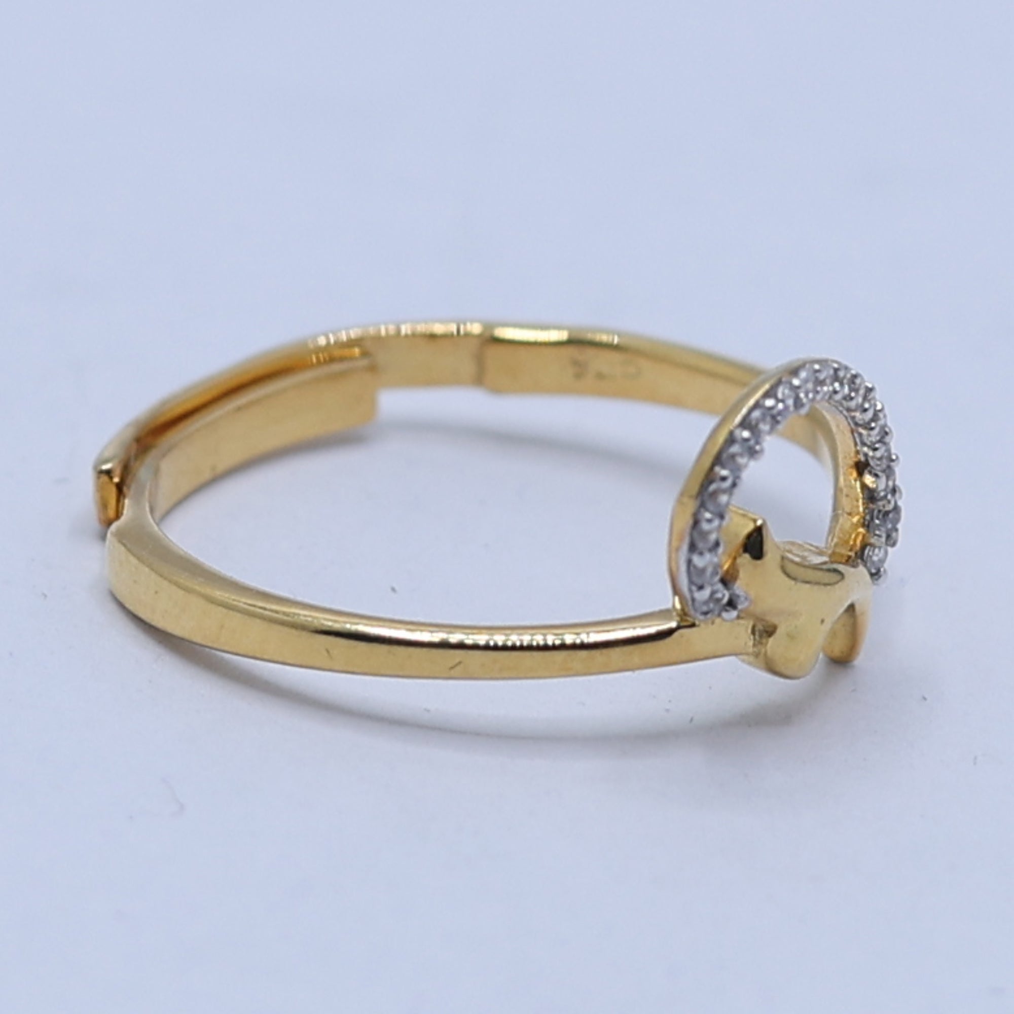 Gold Plated Diamond Loop Ring