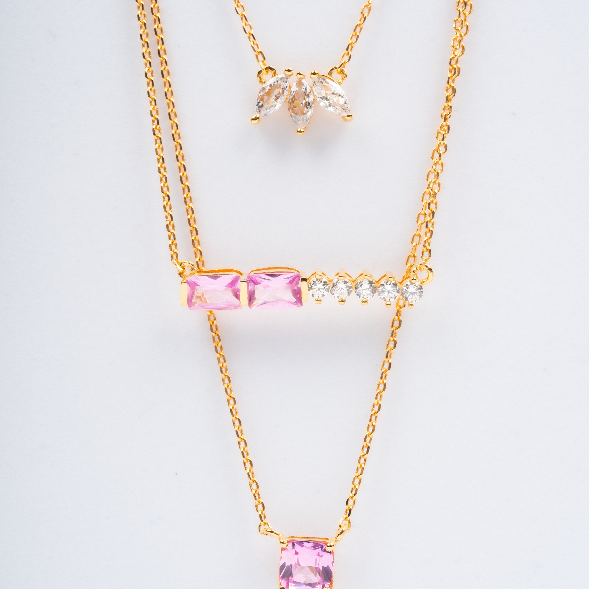 Luxury Pink Sapphire and Diamond Pendant