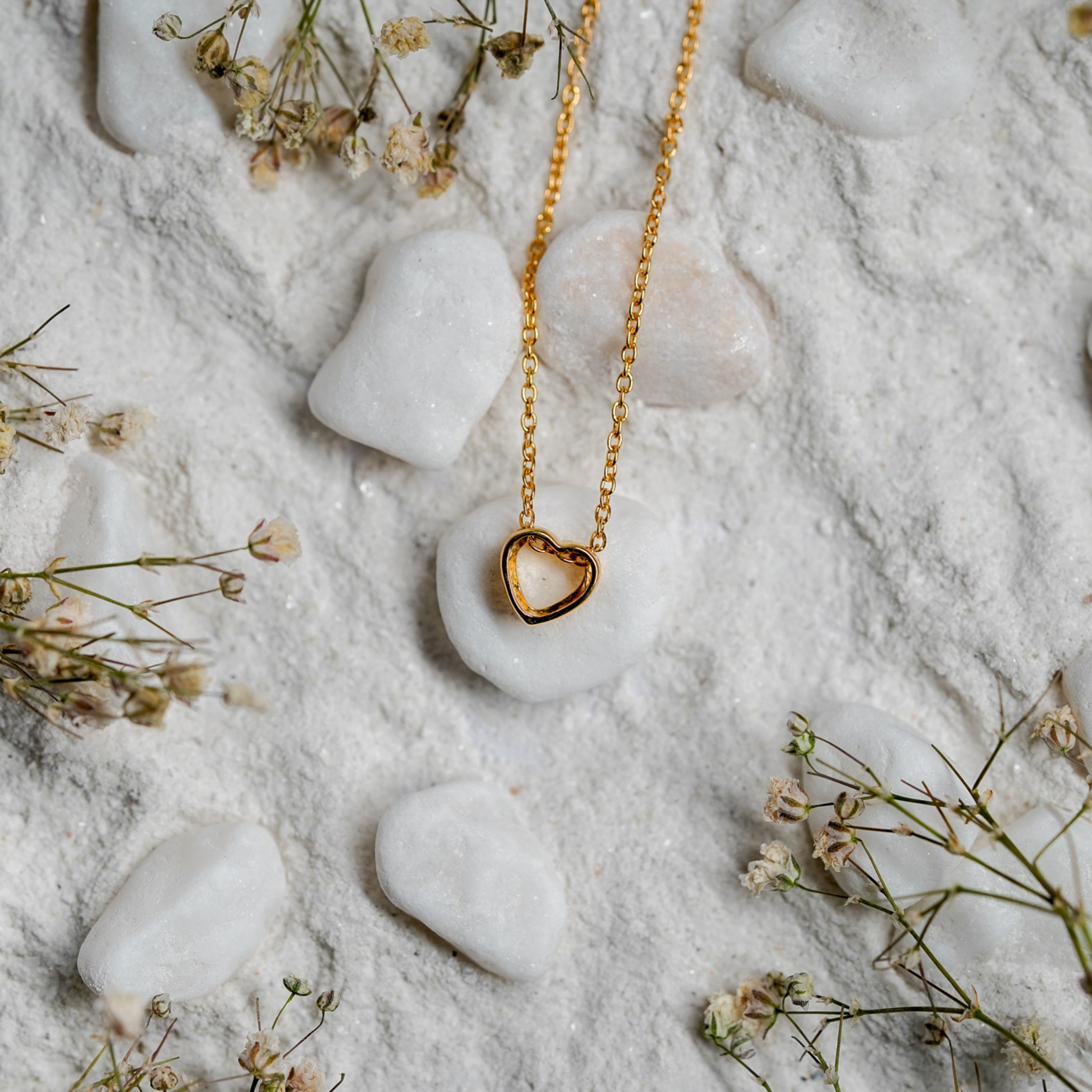 Elegant Yellow Gold Plated Heart Pendant
