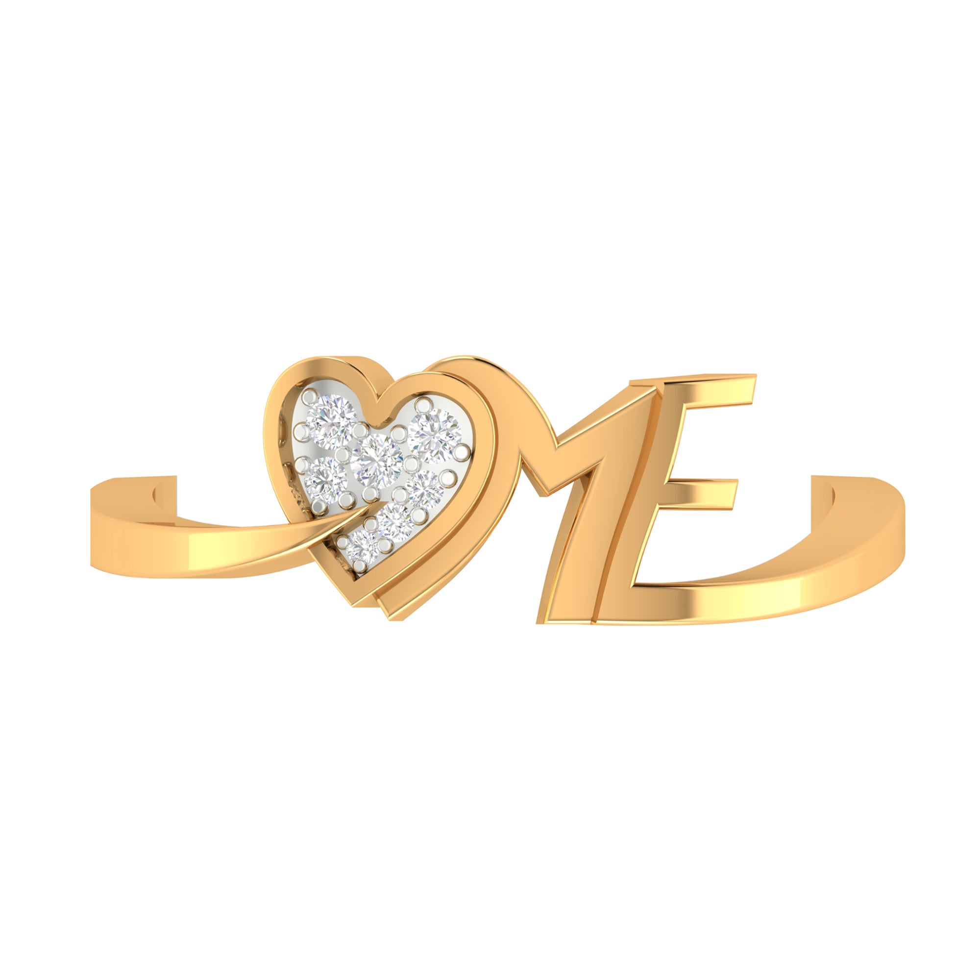 LOVE ME Diamond Heart Ring