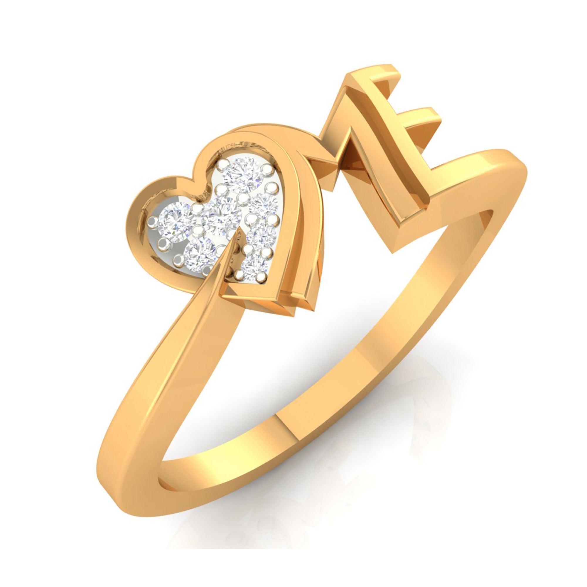 LOVE ME Diamond Heart Ring