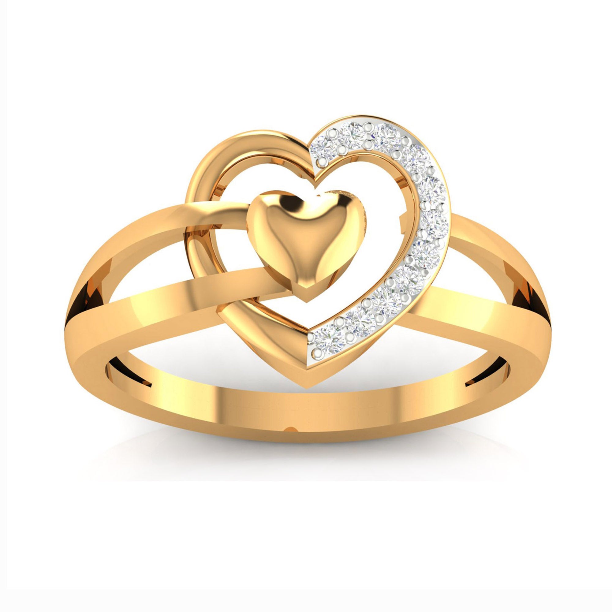 Timeless Overlapping Heart Love Ring