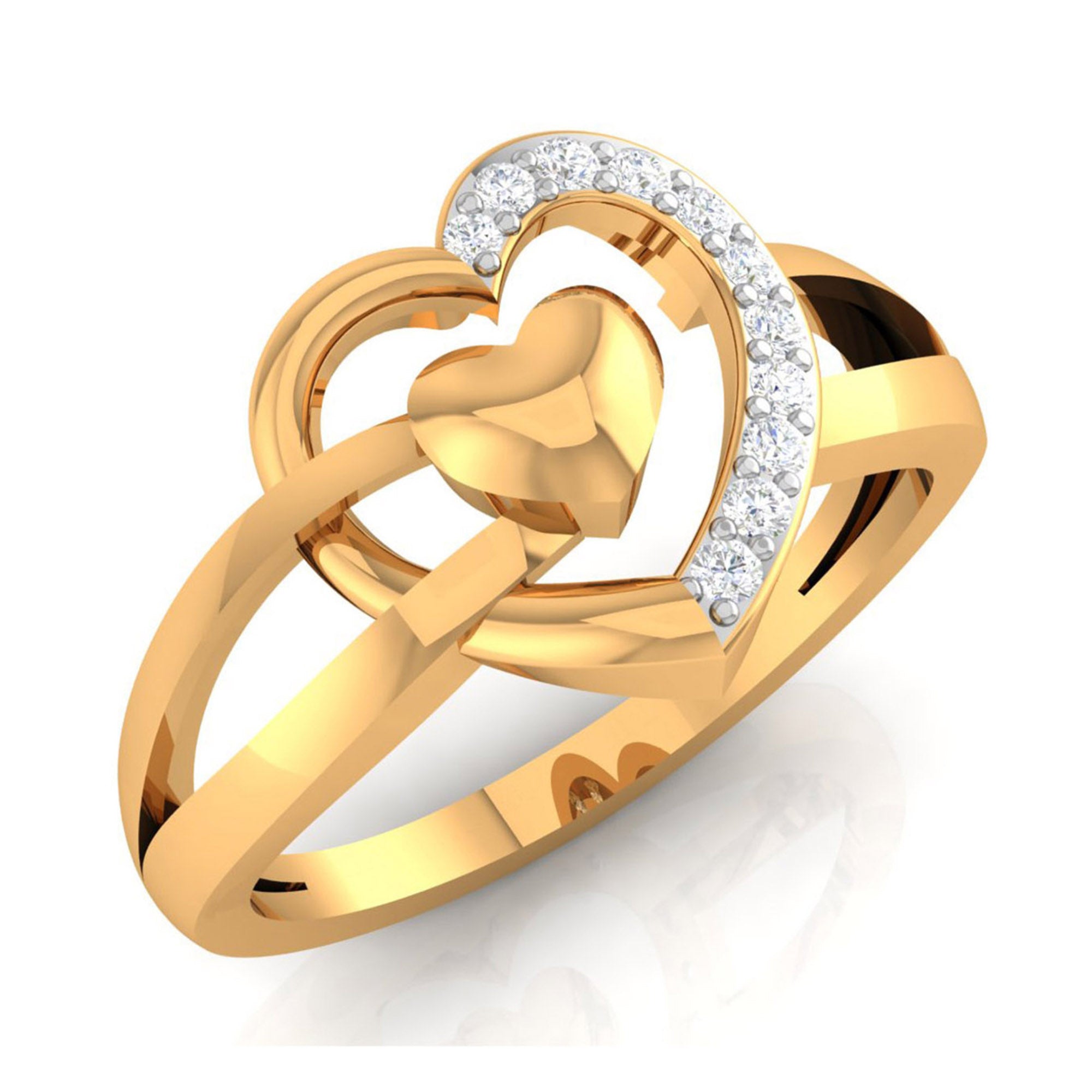 Timeless Overlapping Heart Love Ring