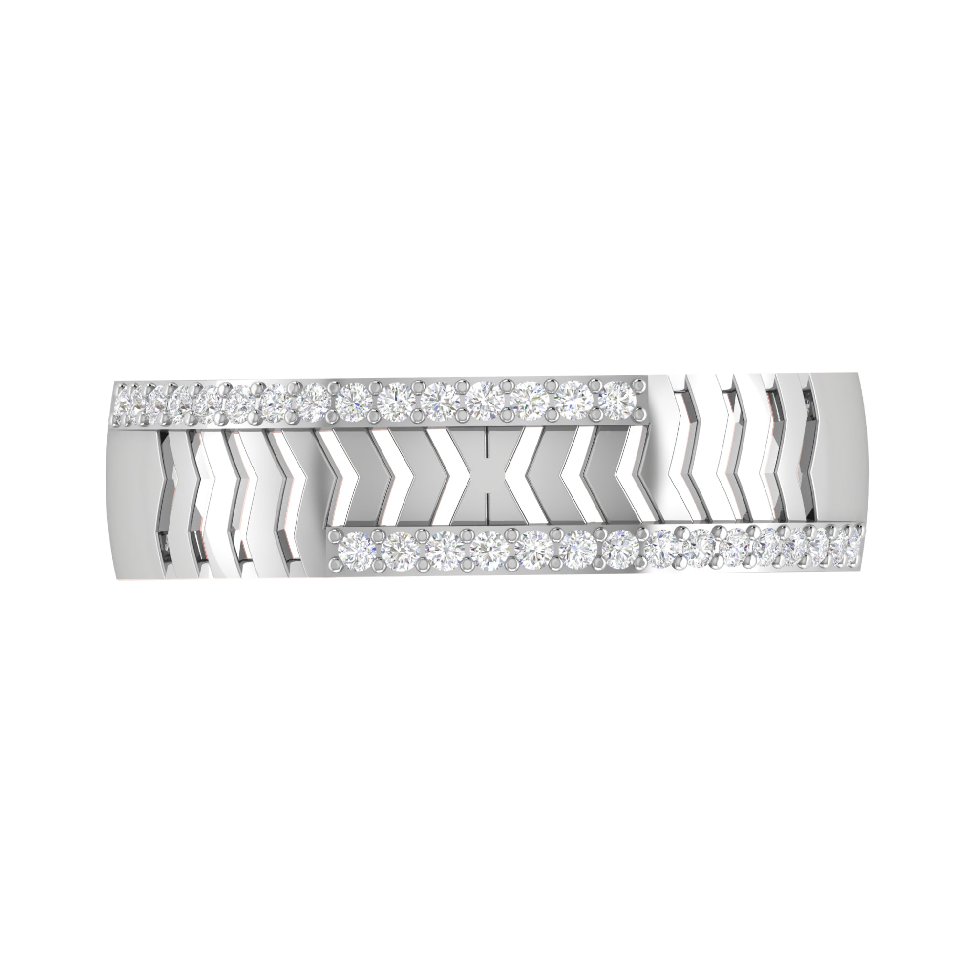 Modern Diamond Studded Couple Band
