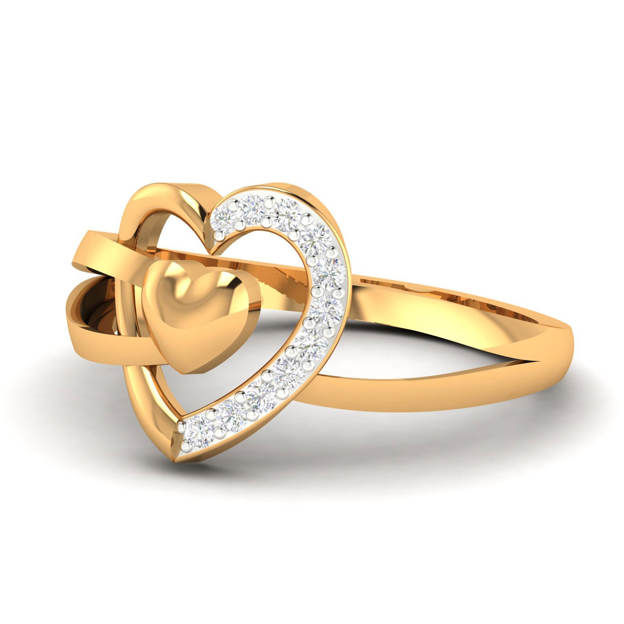 Timeless Overlapping Heart Love Ring