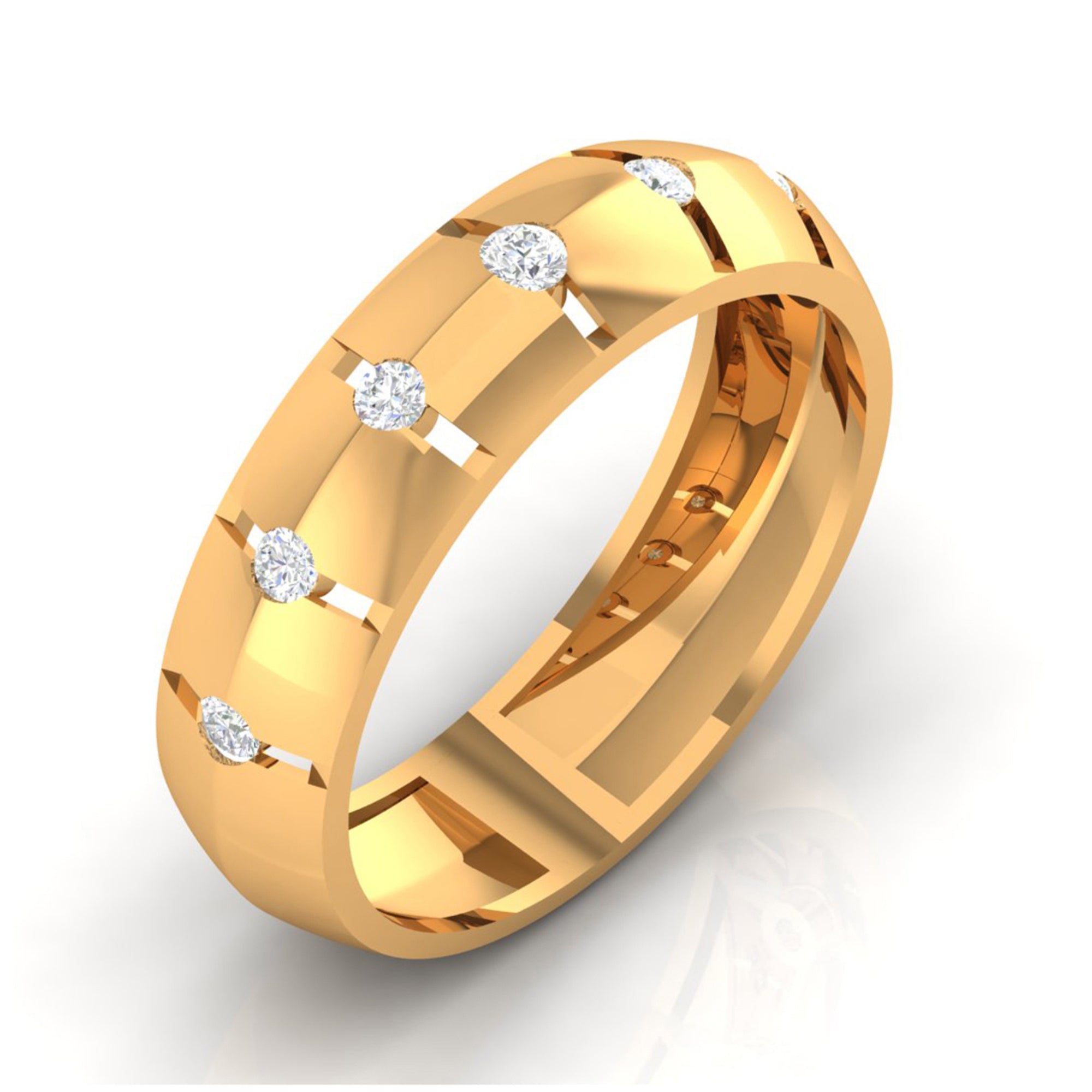 Yellow Gold Plated Wedding Bands