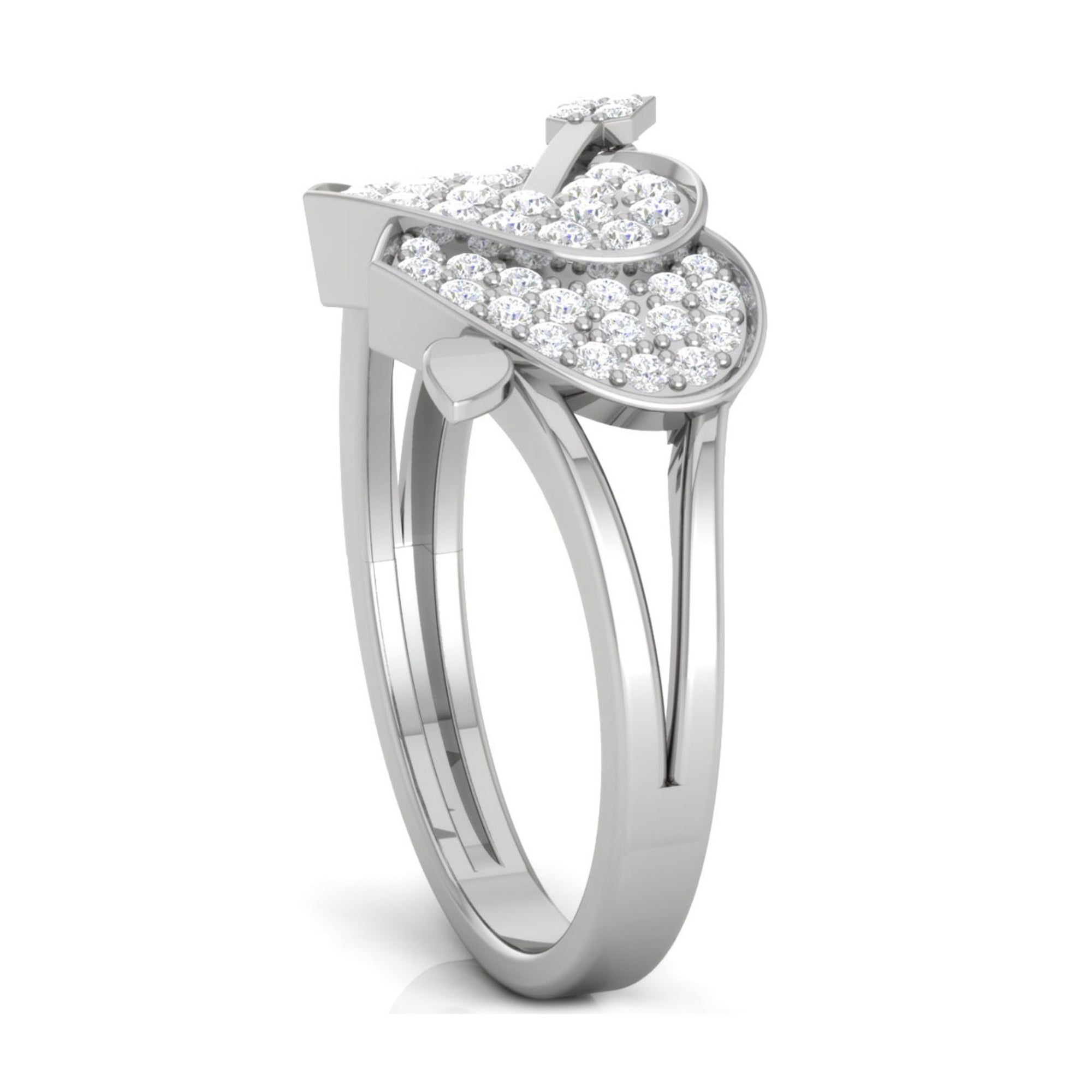 Double Heart Arrow Love Ring