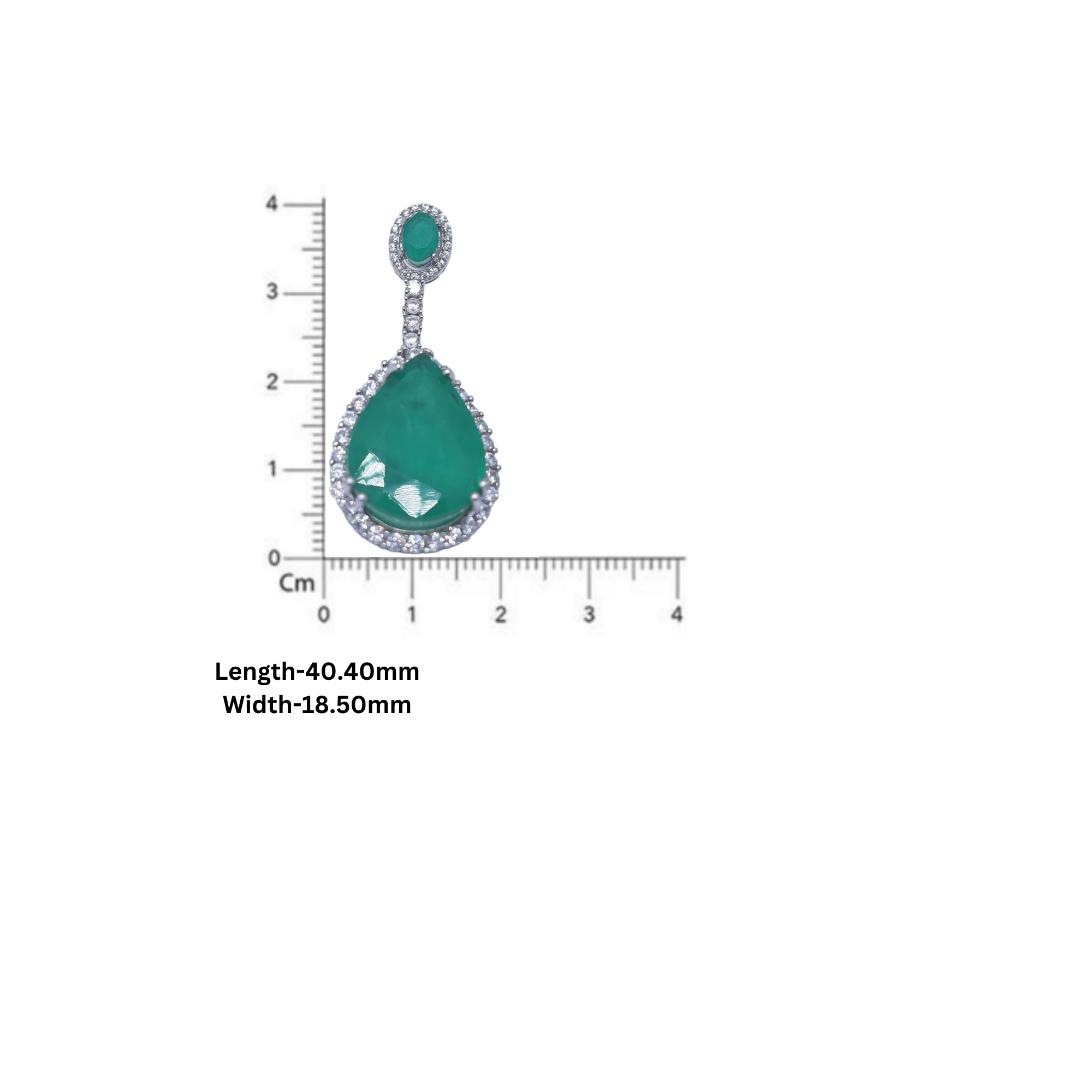 Teardrop Emerald Earring