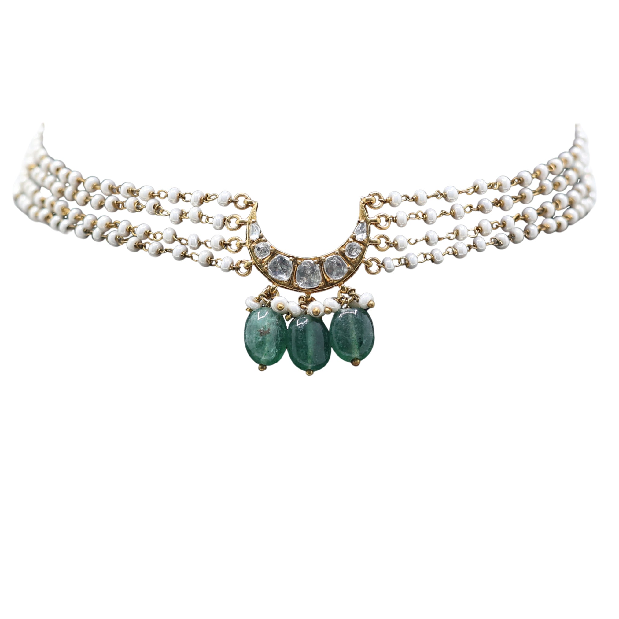 Crescent Moon Pearl Necklace