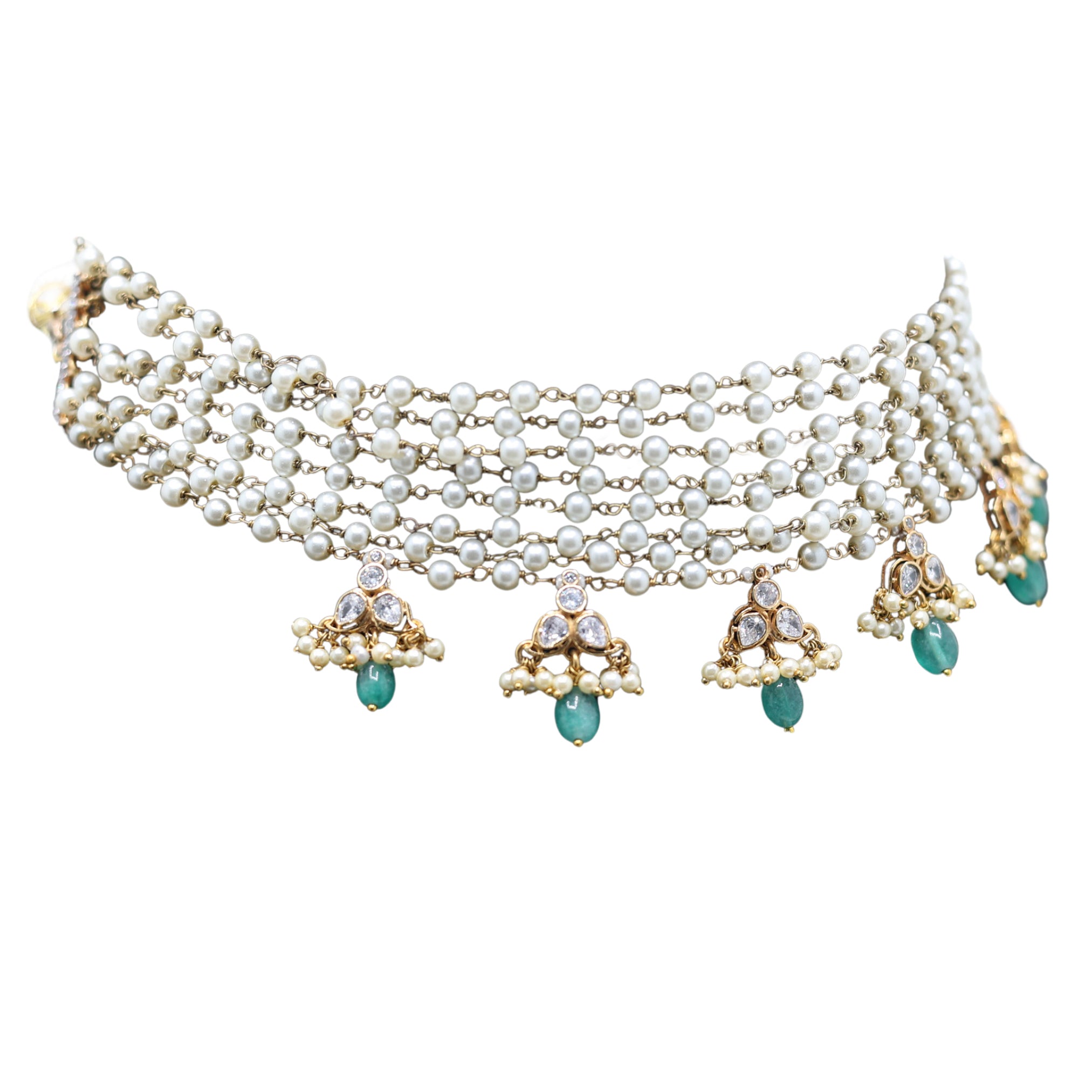 Elegant Multi Beads Party Wear Necklace