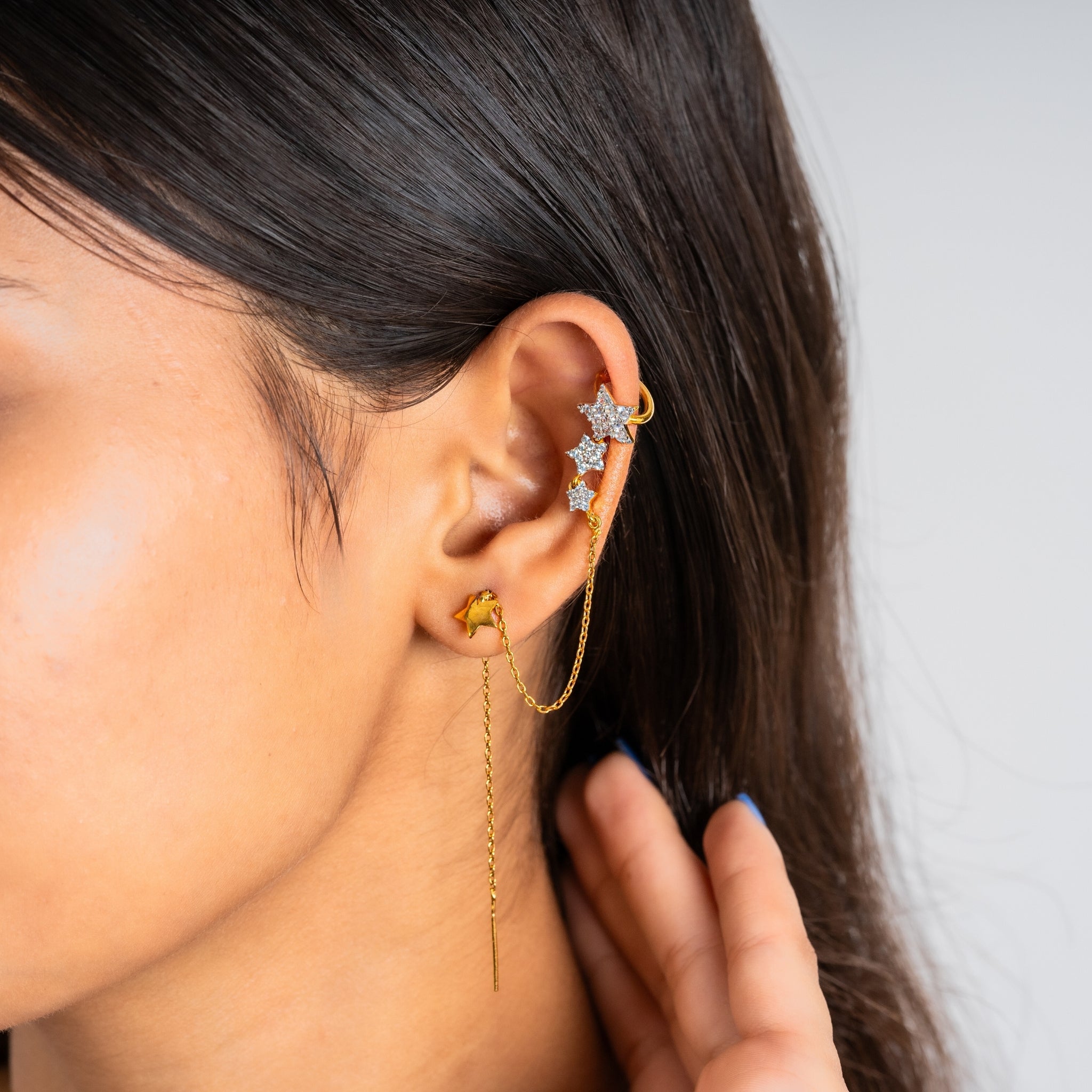 Sui Dhaga Star Ear Cuff Earrings
