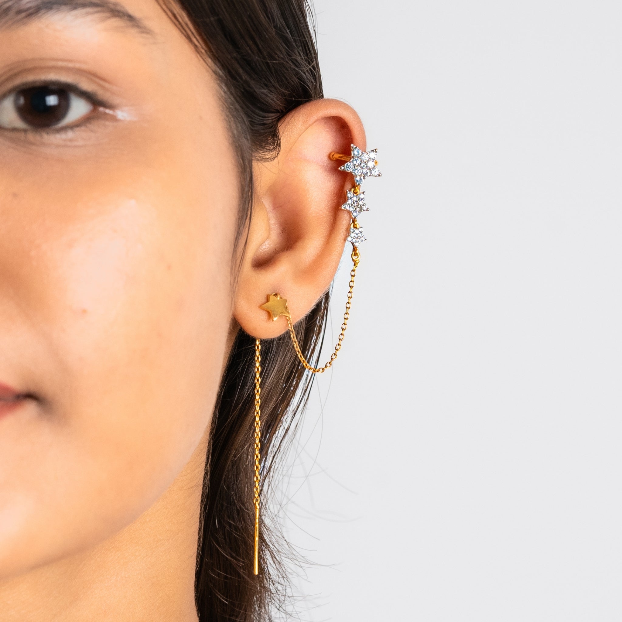 Sui Dhaga Star Ear Cuff Earrings