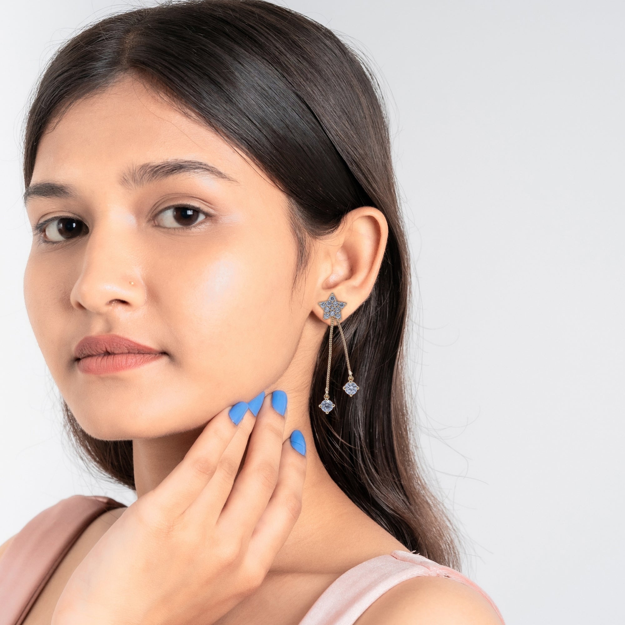 Charming Gold Plated Star Earrings