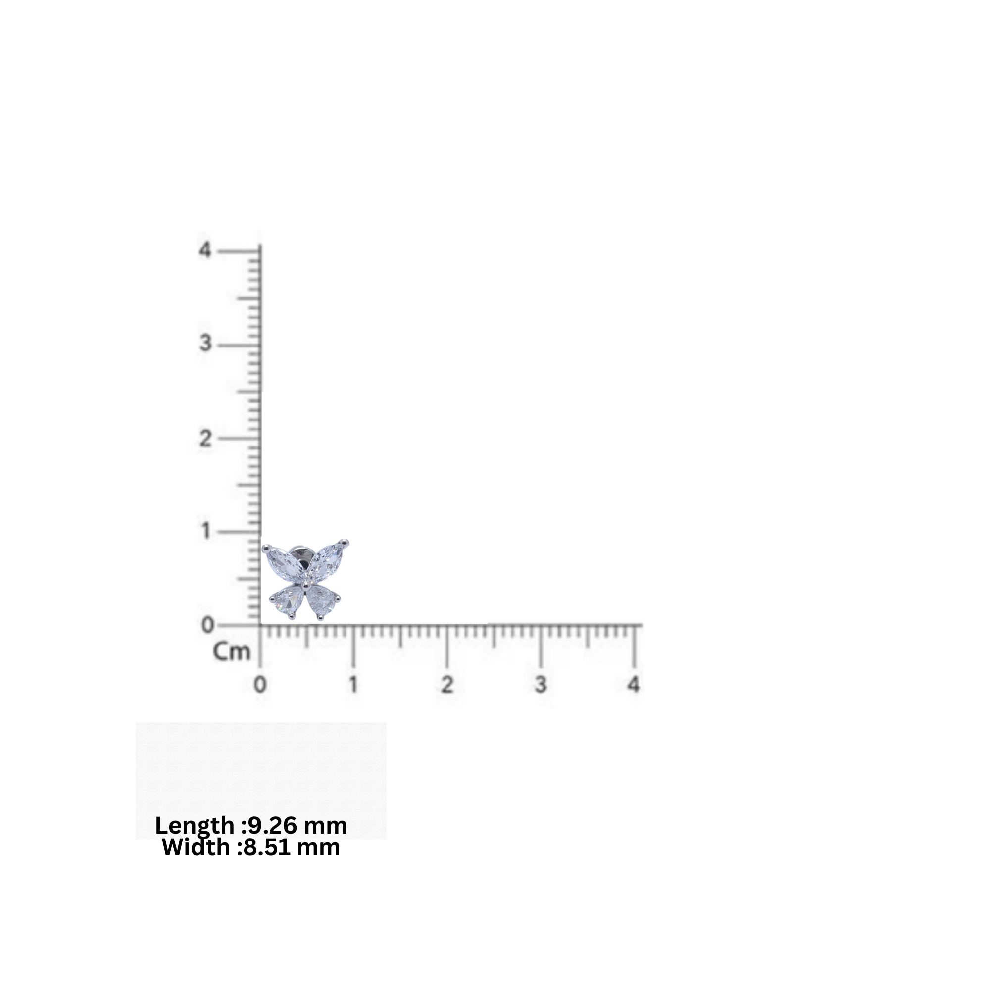 Dainty Butterfly Silver Studs