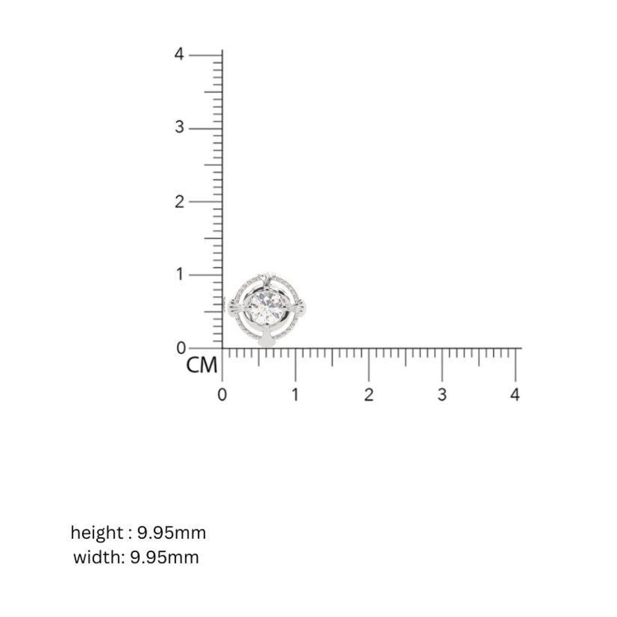 Milgrain Circular Diamond Stud Earrings