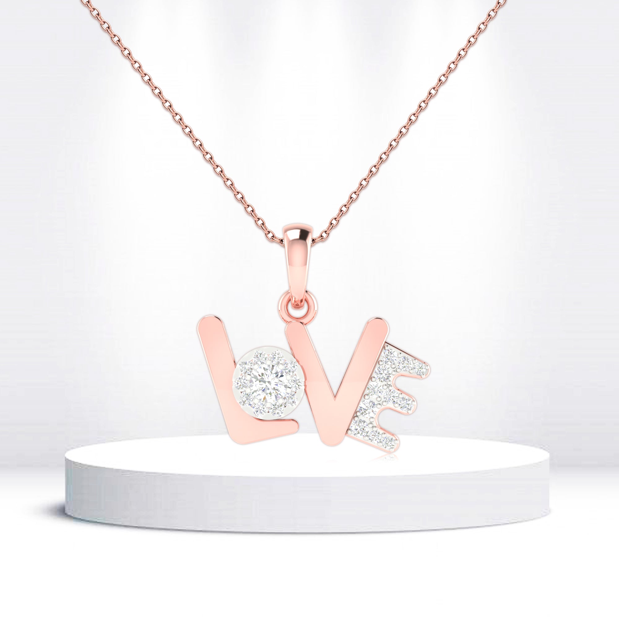 Elegant Love Script Pendant