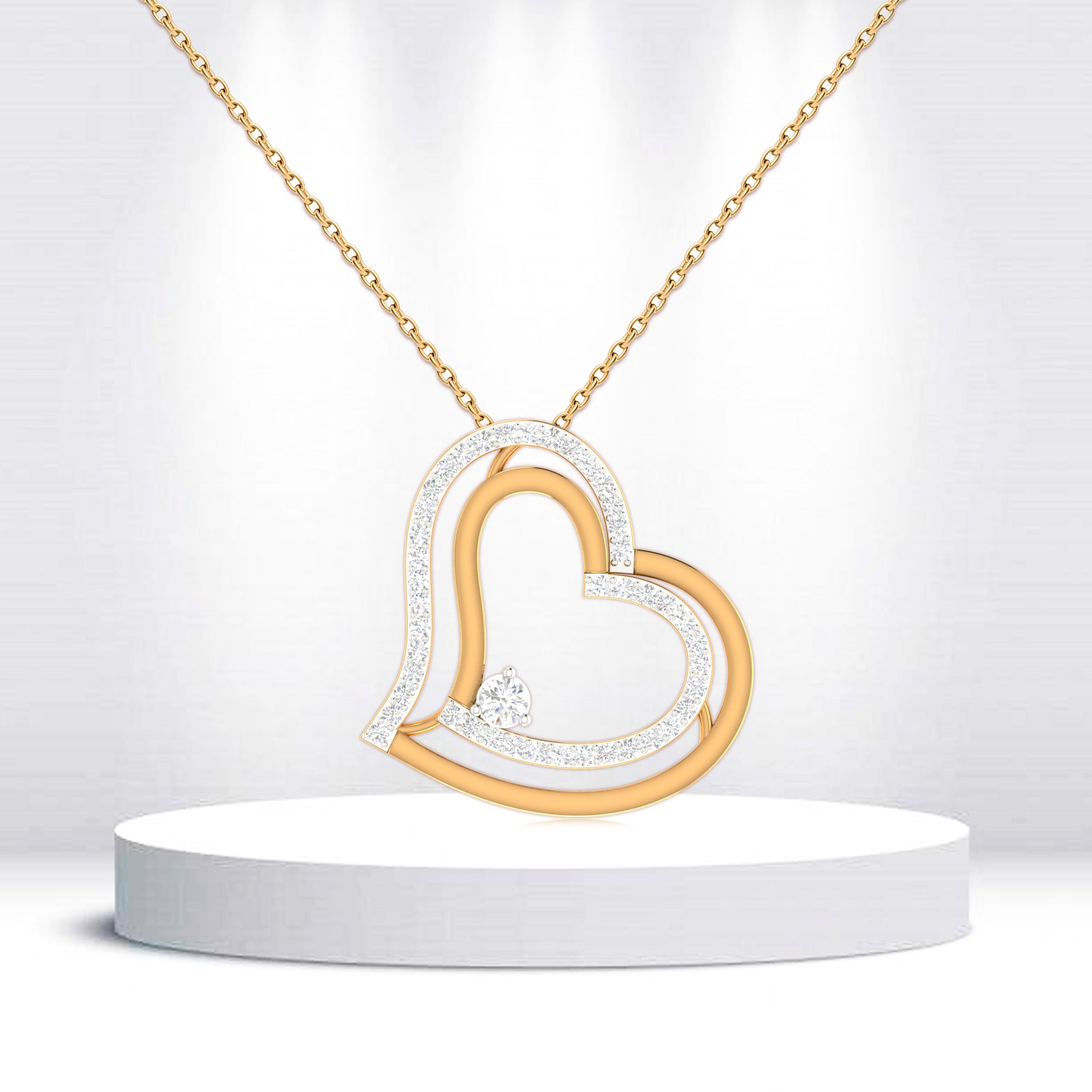 Eternal Twin Hearts Pendant