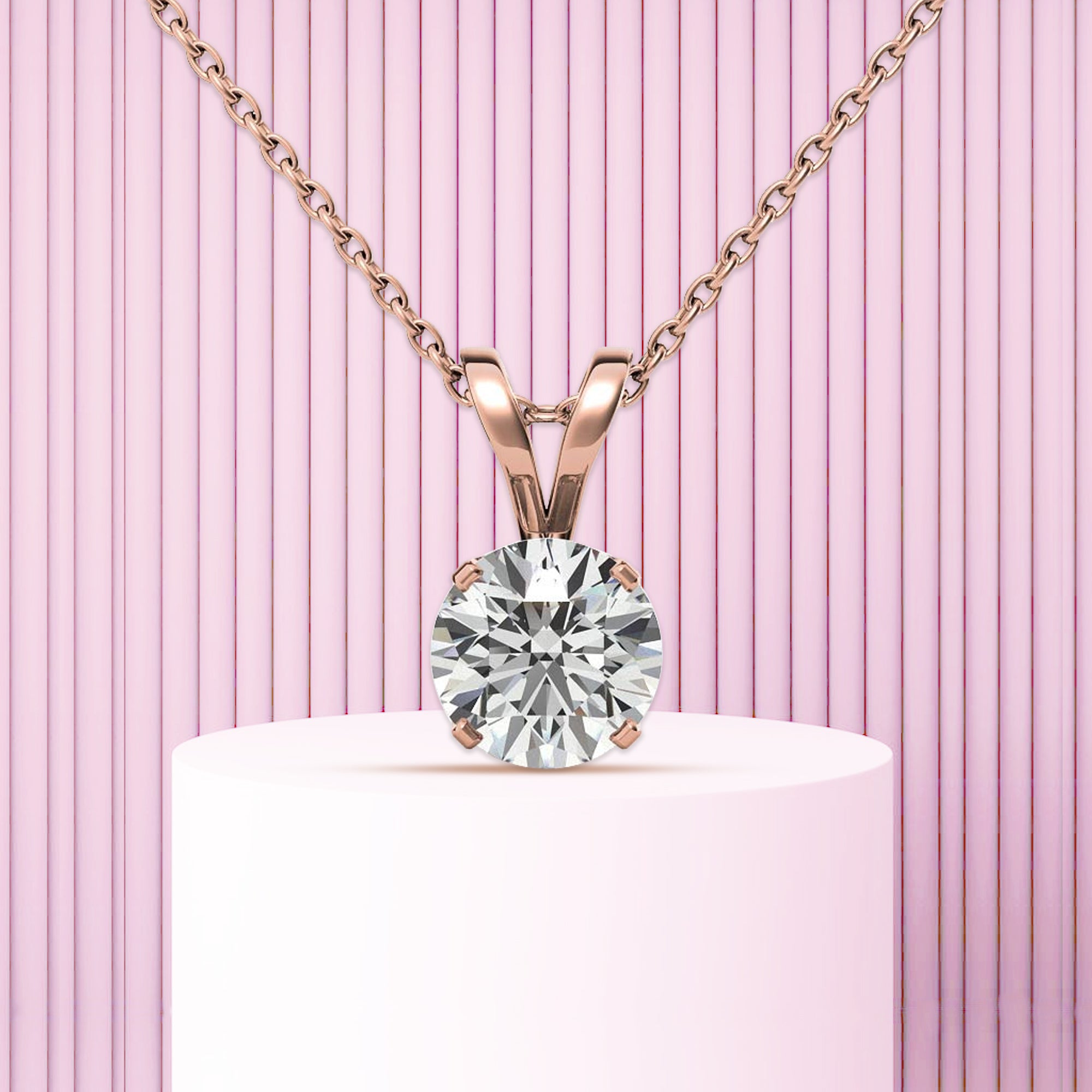 Rose Gold Plated Sterling Silver Pendant