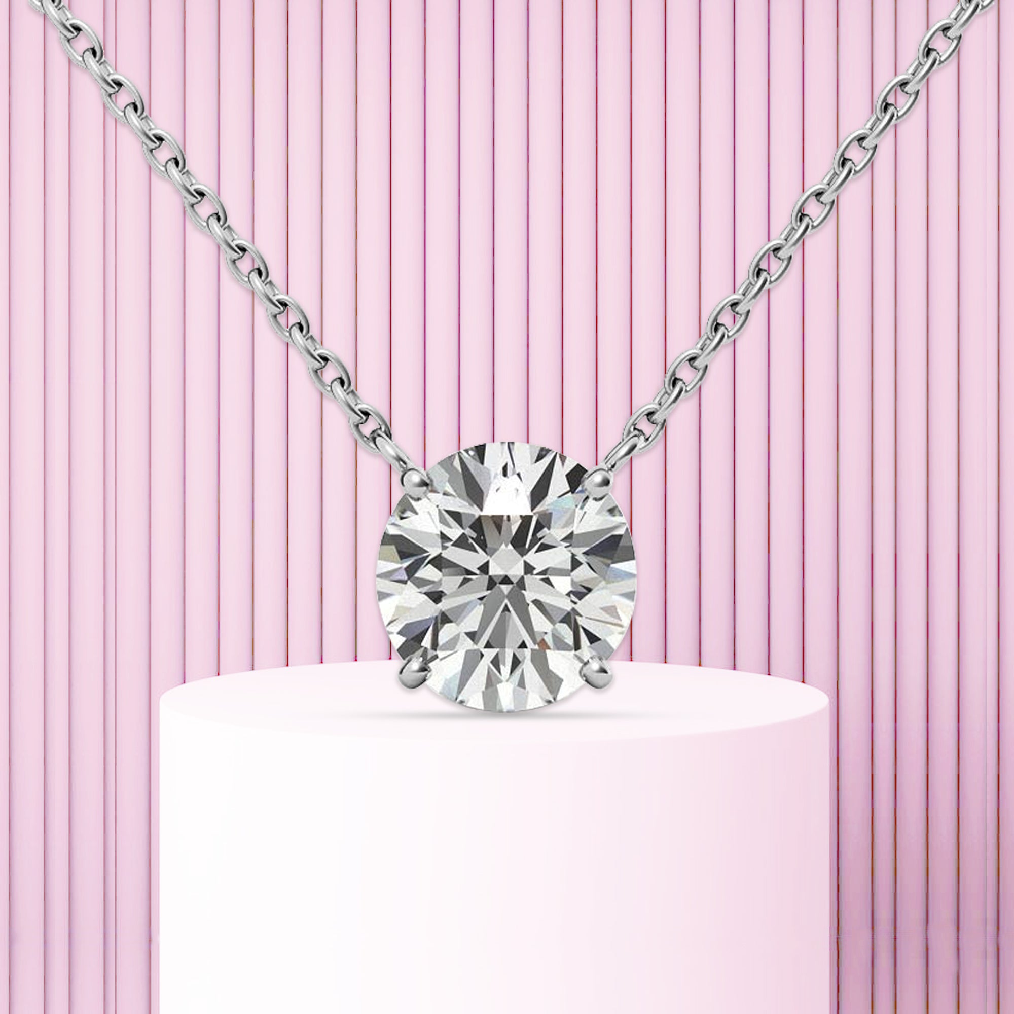 Simple Elegant White Gold Plated Pendant